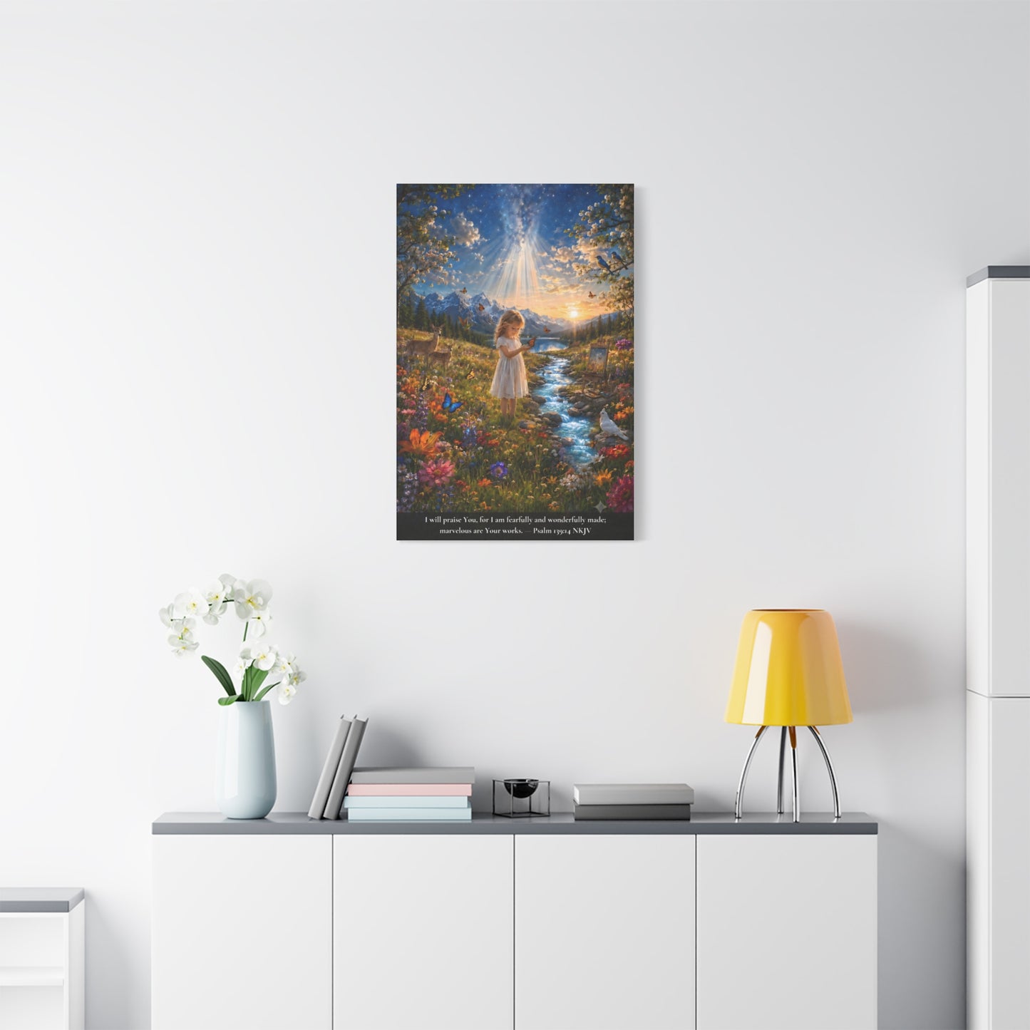 Fearfully and Wonderfully Made — Psalm 139:14 | Vibrant Christian Canvas Wall Art