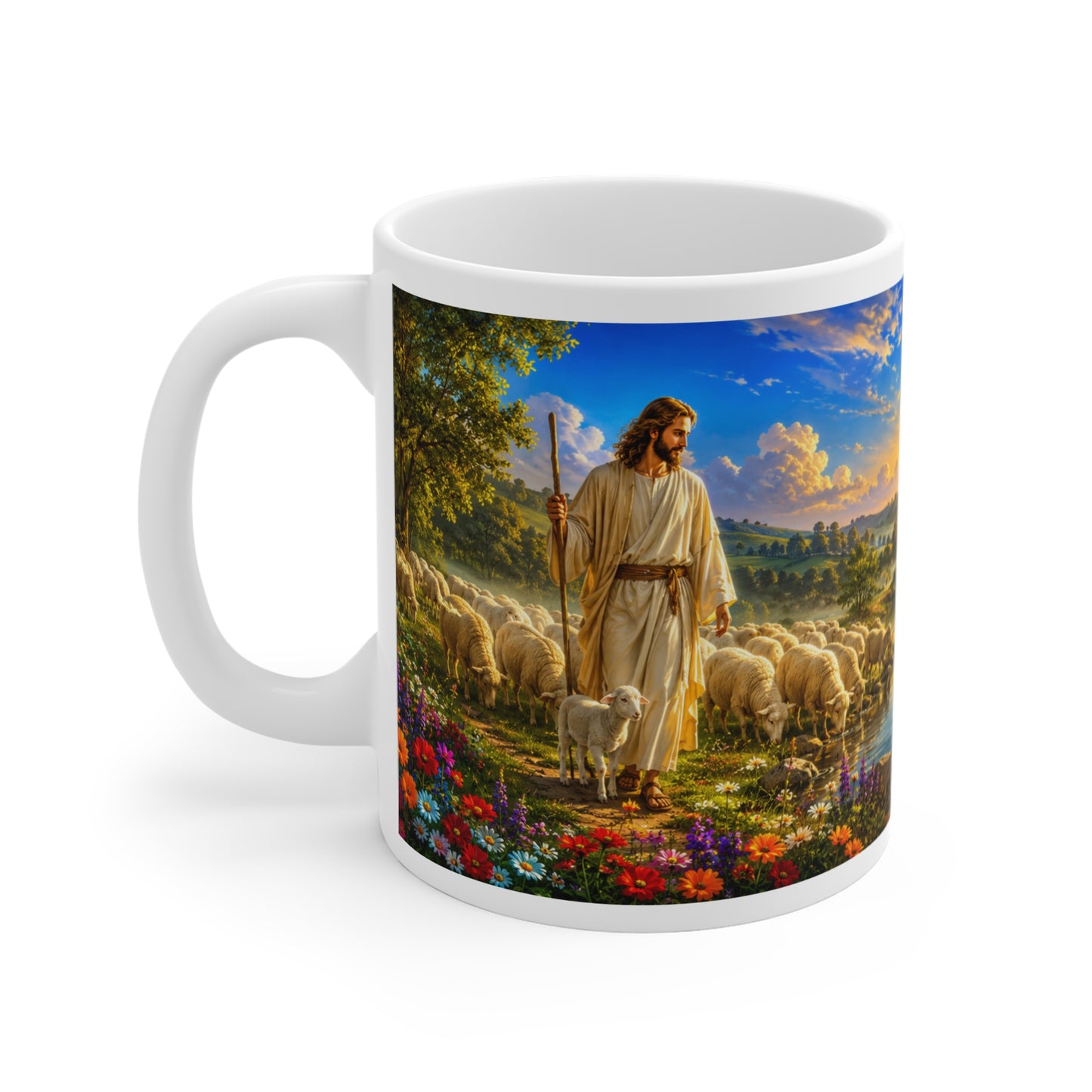 He Leads Me Beside Still Waters 11oz - Psalm 23:2 Christian Gift