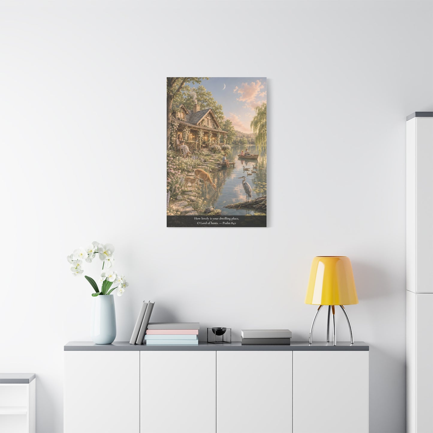 How Lovely Is Your Dwelling Place — Psalm 84:1 — Classic Edition — Christian Canvas Wall Art