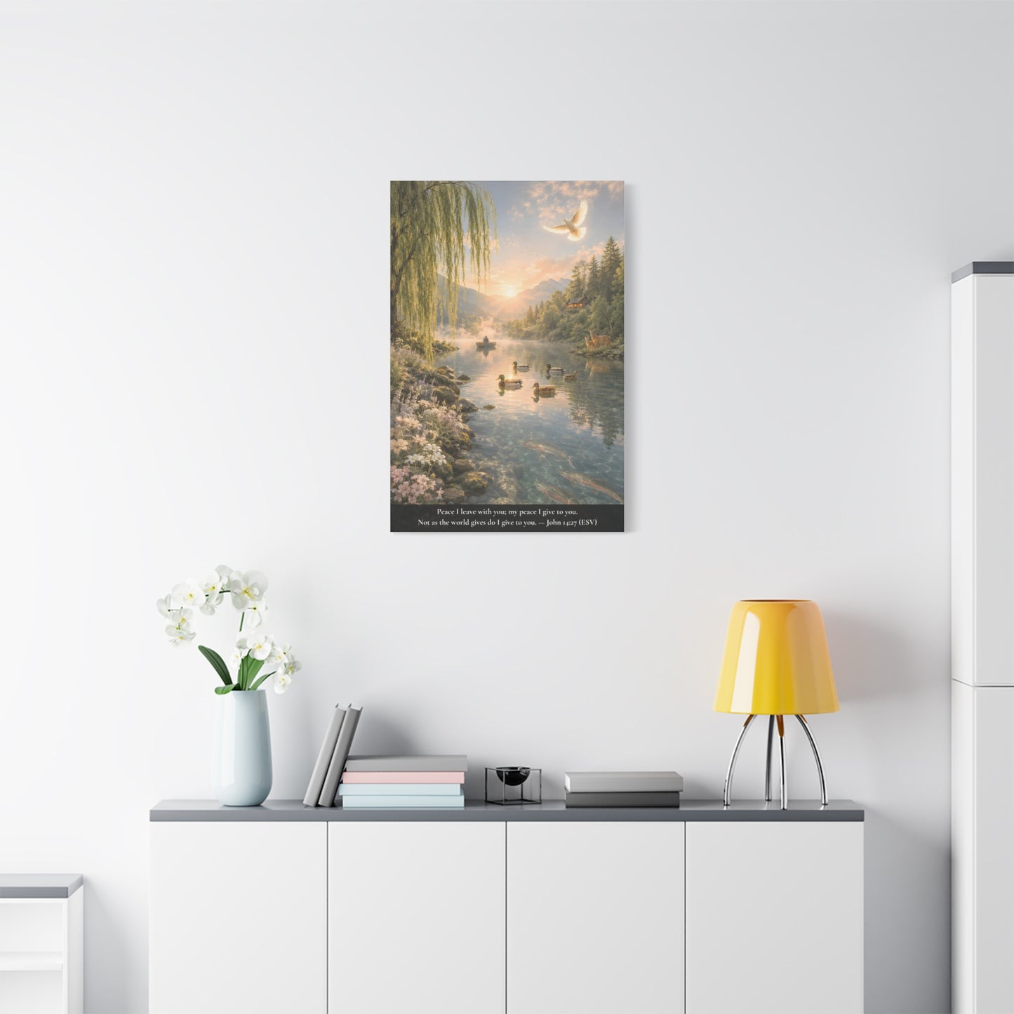 The Peace He Gives — Classic Canvas Wall Art | John 14:27