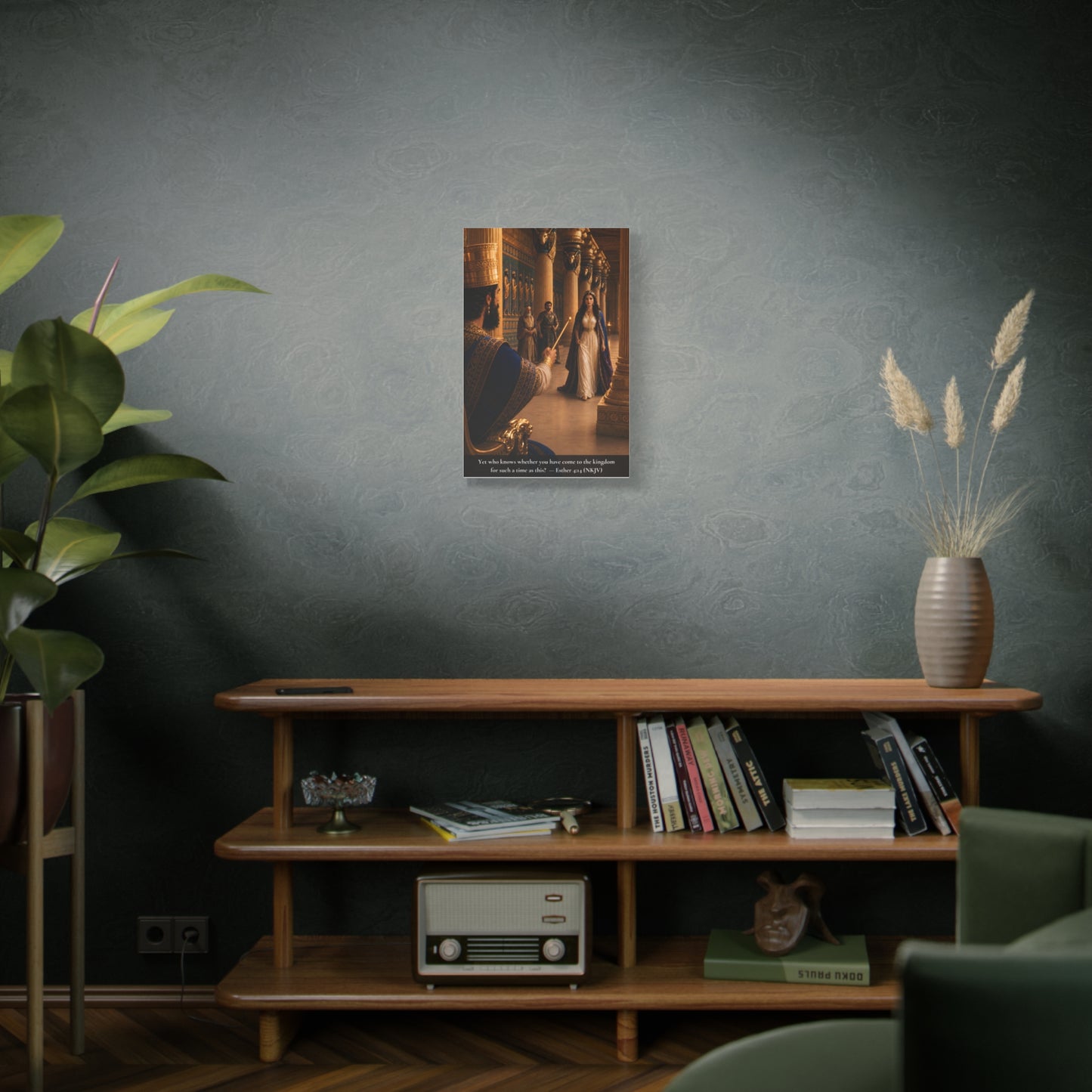 Esther Before the King — Esther 4:14 | Vibrant Christian Canvas Wall Art