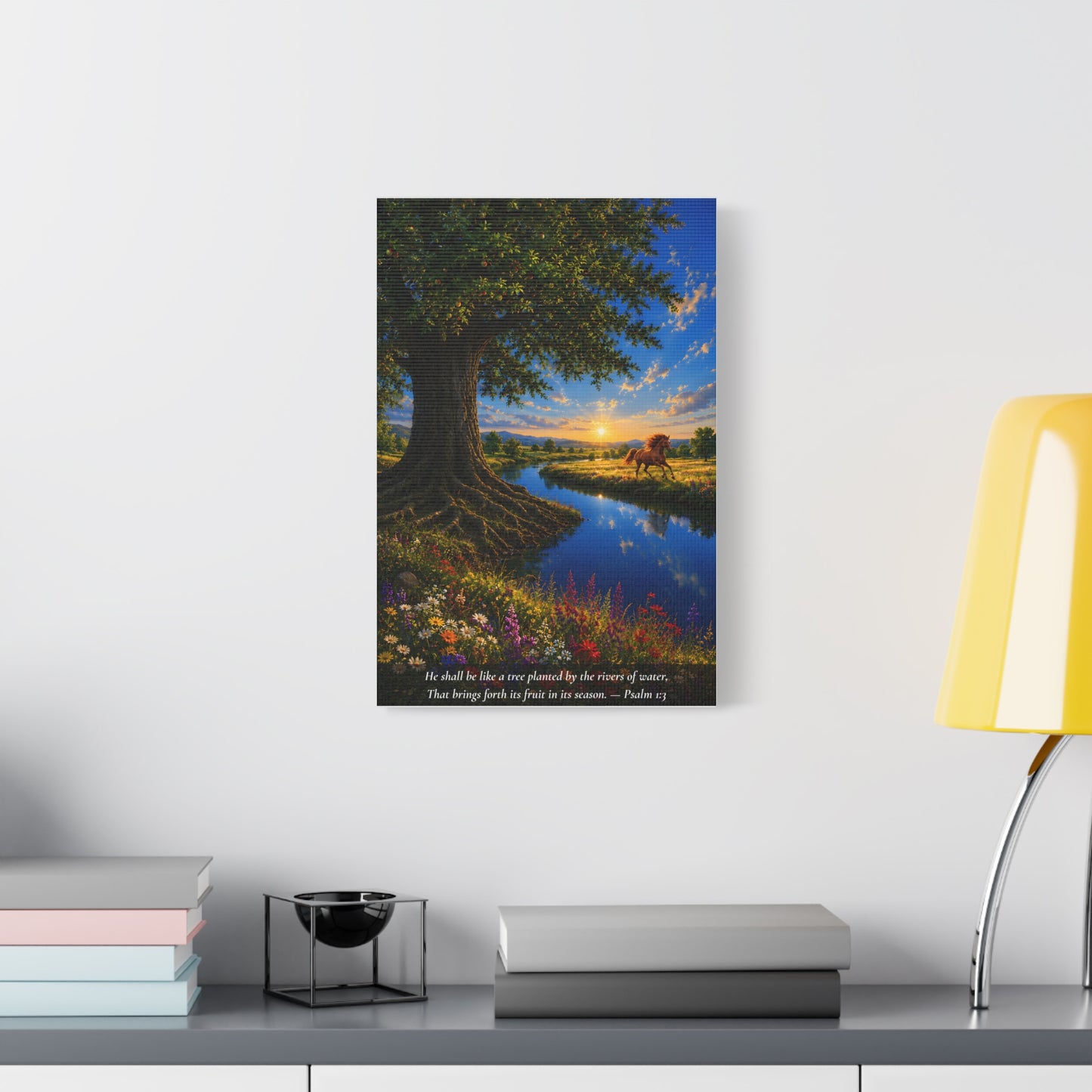The River and the Tree — Vibrant Canvas Wall Art | Psalm 1:3