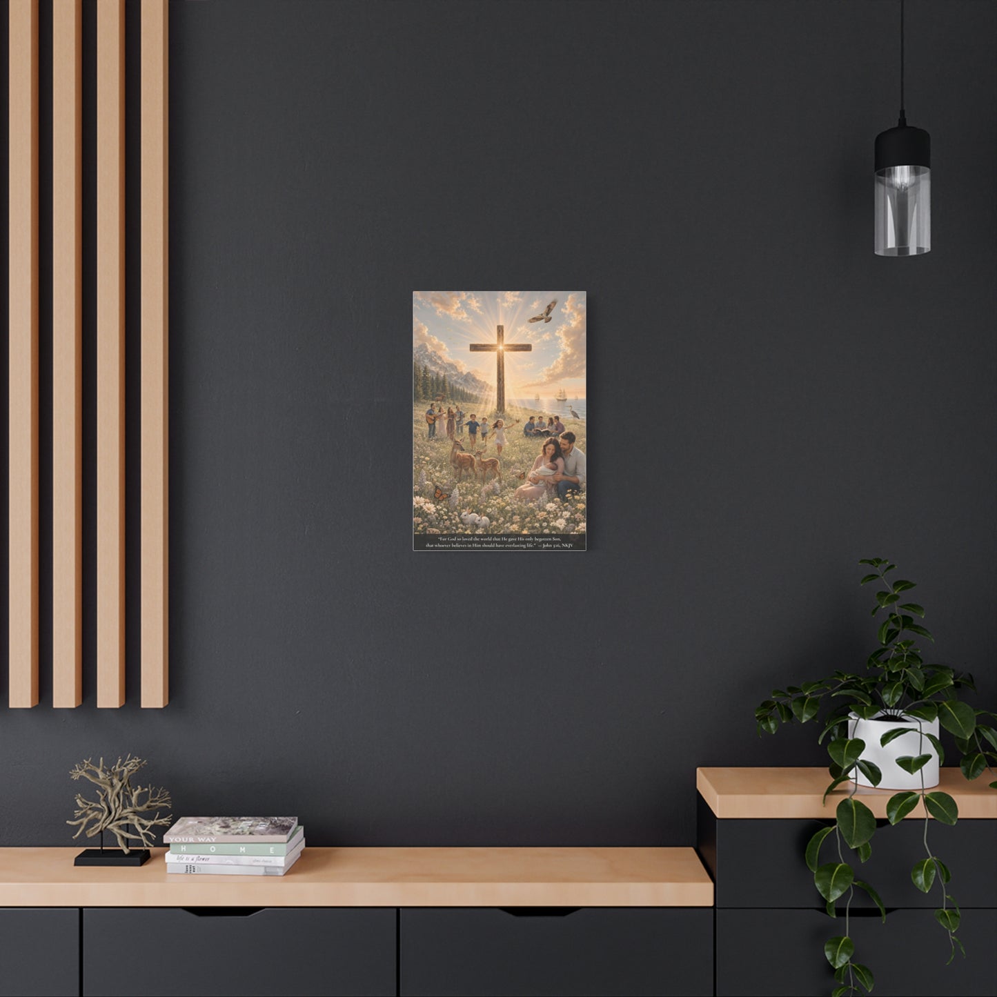 For God So Loved the World | John 3:16 Canvas Wall Art — Classic Edition
