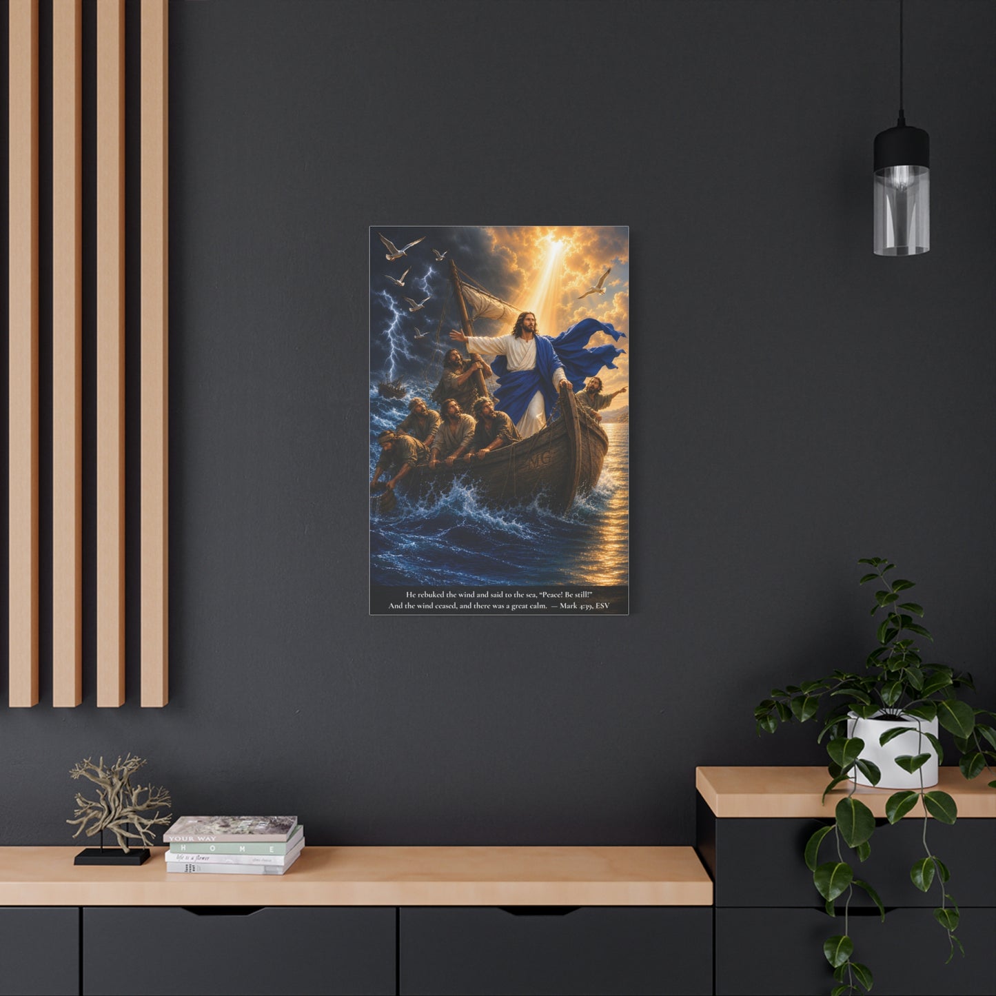 Gather Lambs — Isaiah 40:11 | Vibrant Christian Canvas Wall Art