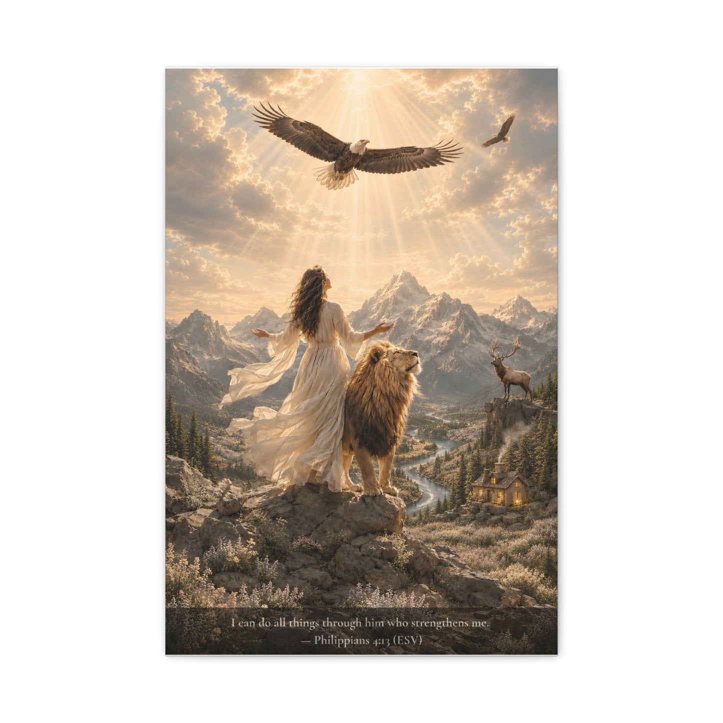 Through Him Who Strengthens Me — Classic Canvas | Philippians 4:13