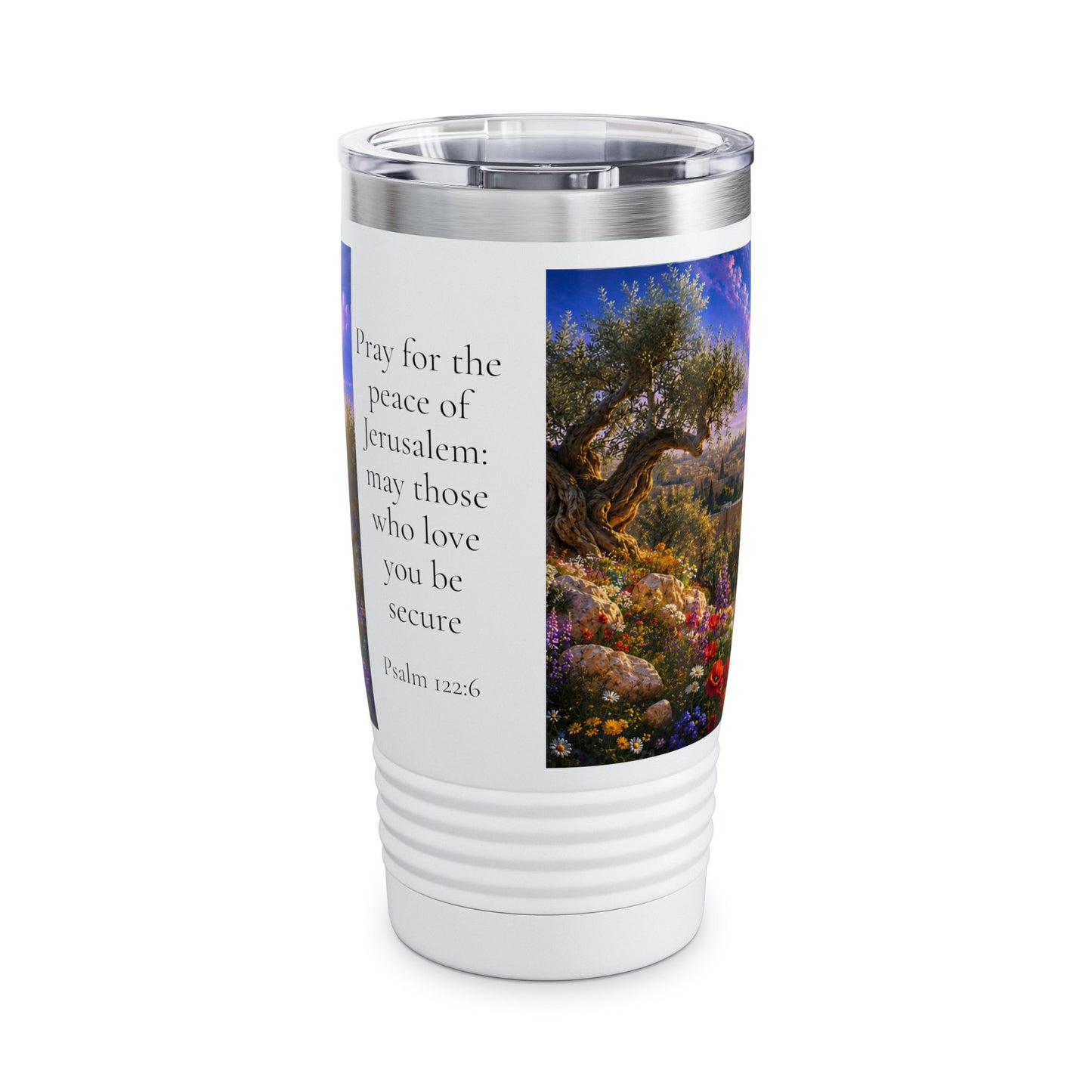 Pray for the Peace of Jerusalem Tumbler 20oz — Psalm 122:6 Christian Gift