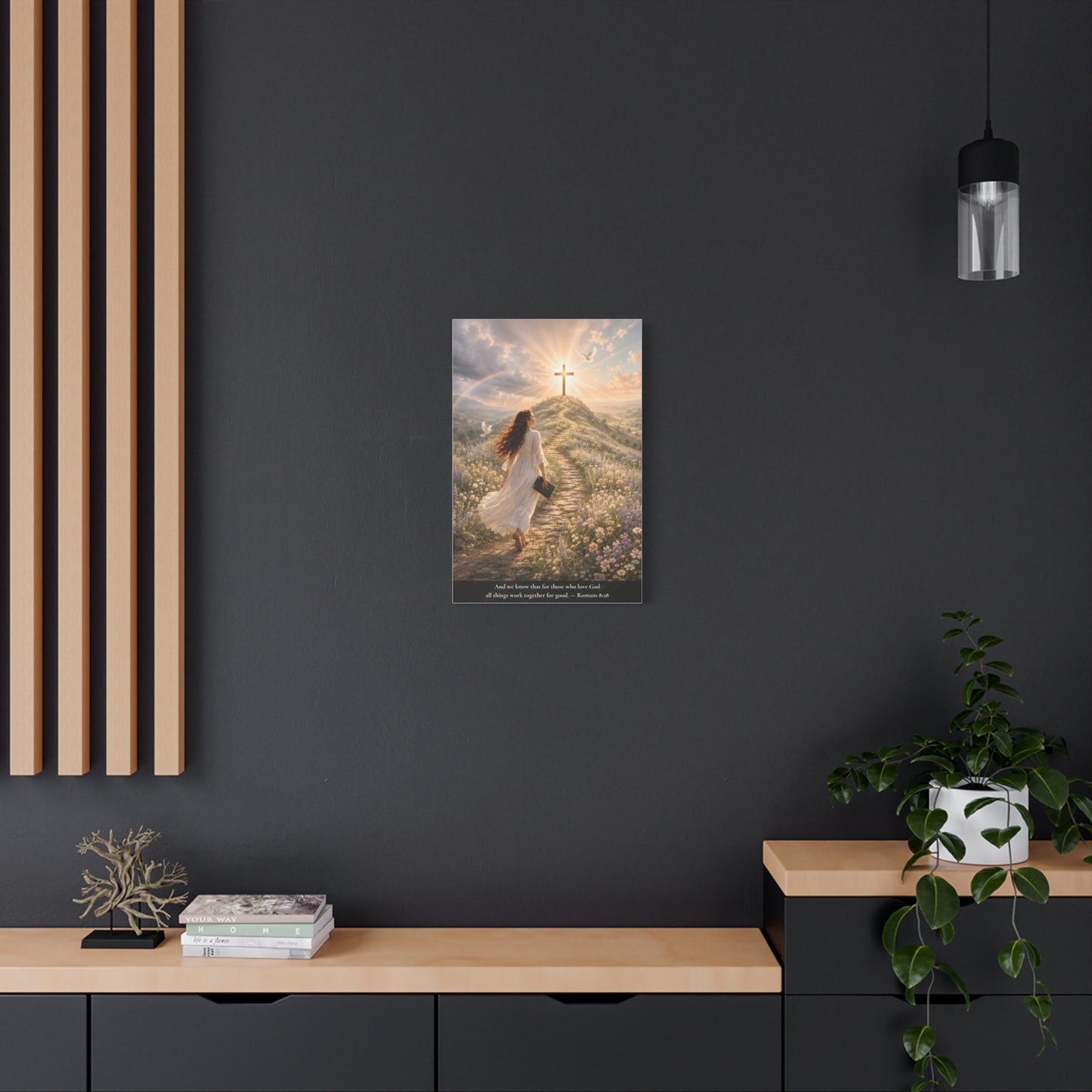 All Things Work Together — Romans 8:28 — Classic Edition — Christian Canvas Wall Art