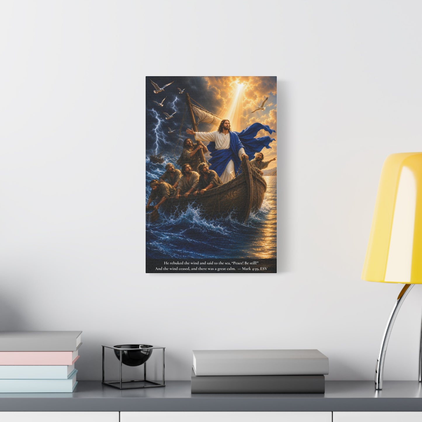 Gather Lambs — Isaiah 40:11 | Vibrant Christian Canvas Wall Art