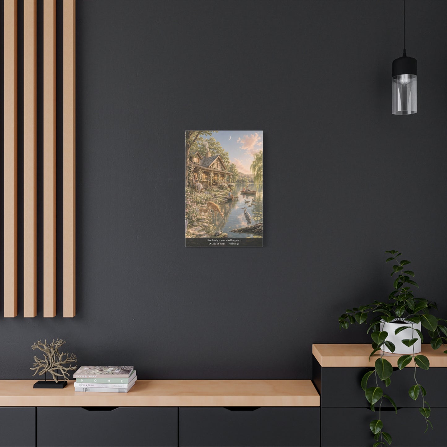 How Lovely Is Your Dwelling Place — Psalm 84:1 — Classic Edition — Christian Canvas Wall Art