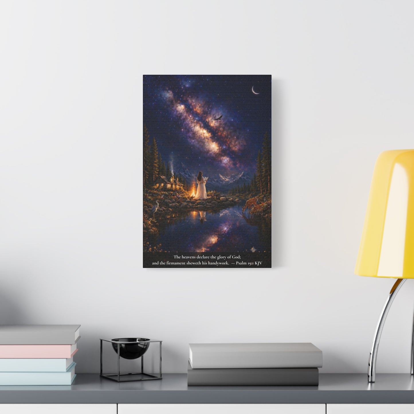 The Heavens Declare His Glory — Psalm 19:1 | Vibrant Christian Canvas Wall Art