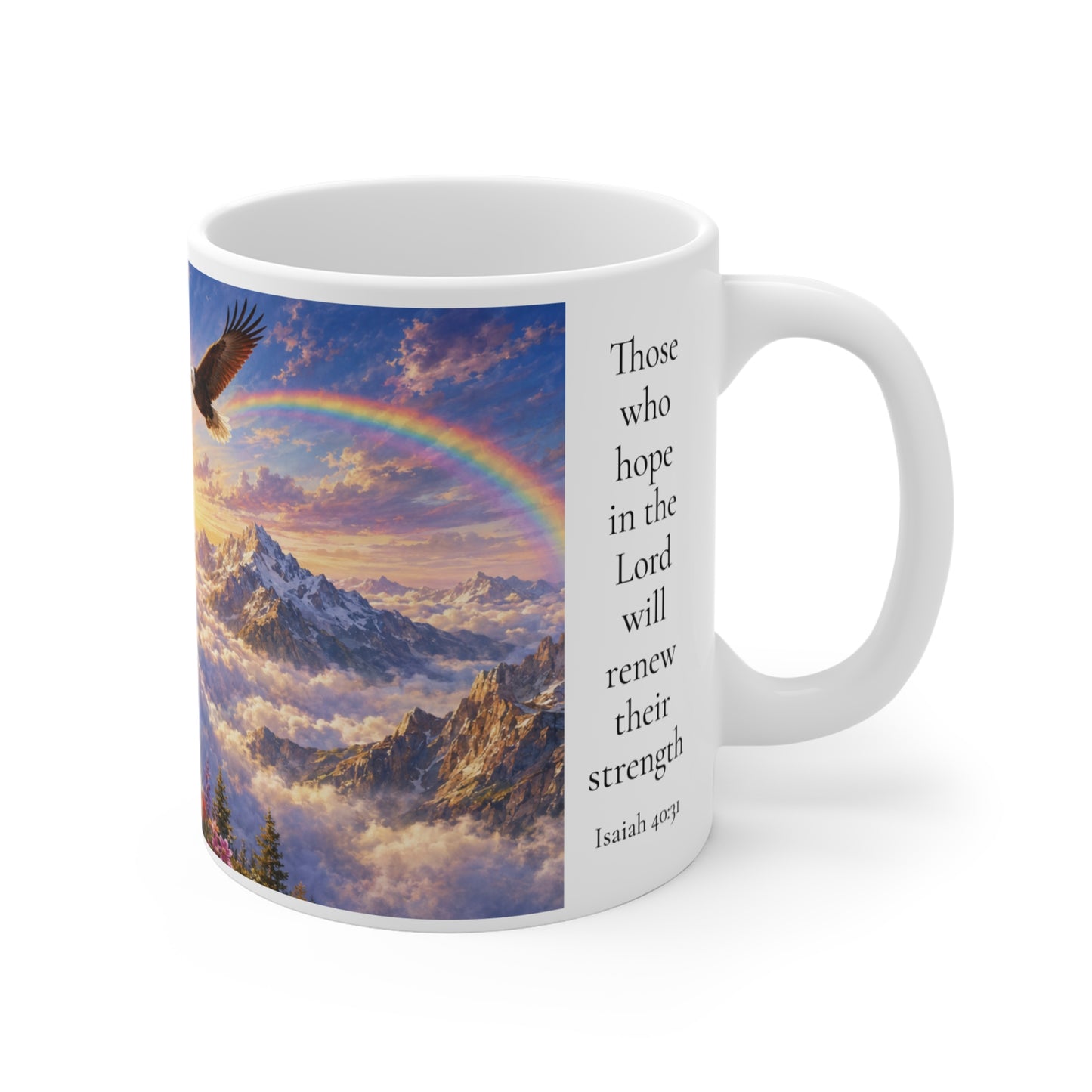 Those Who Hope in the Lord Coffee Mug 11oz - Isaiah 40:31 Christian Gift