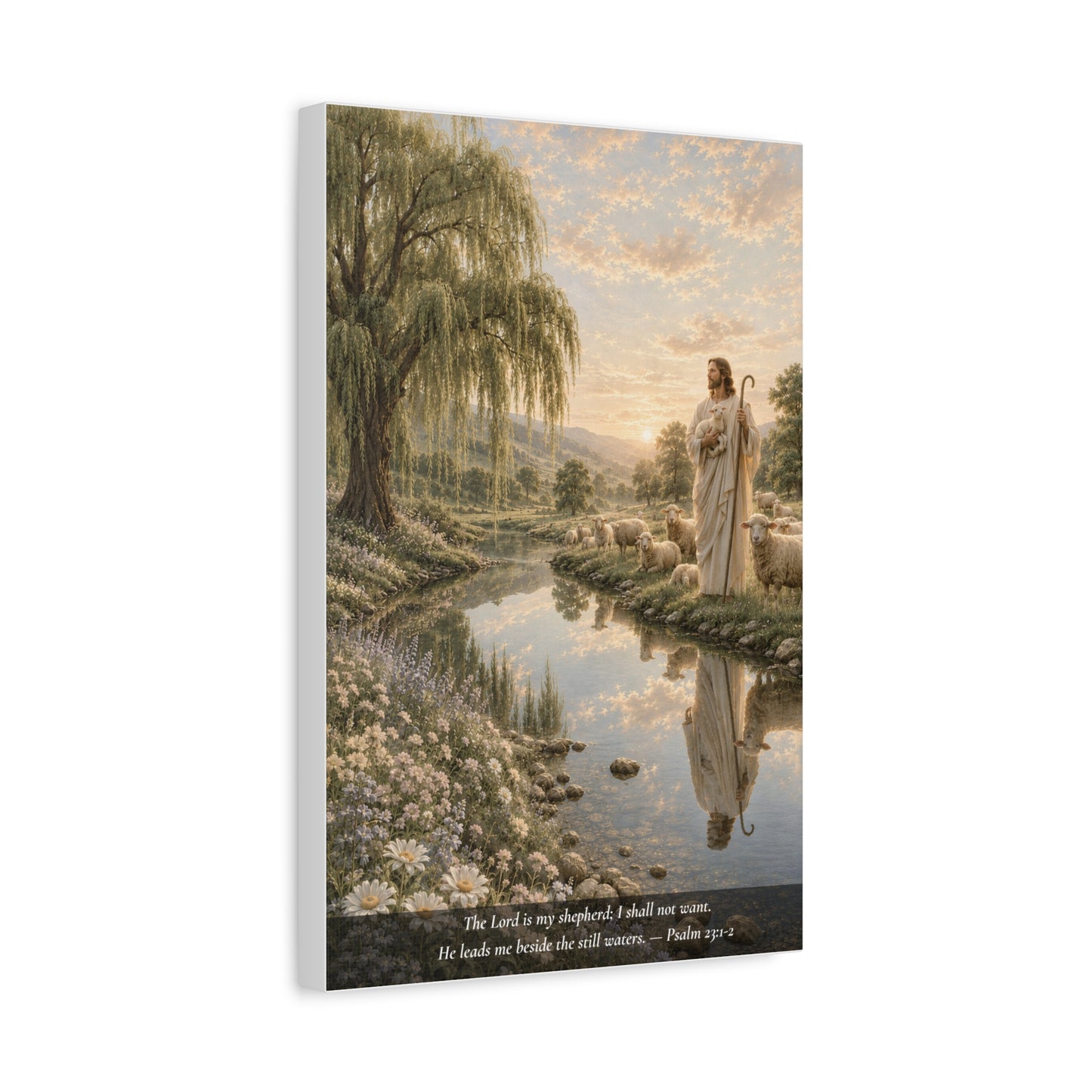 The Lord Is My Shepherd — Classic Canvas Wall Art | Psalm 23:1-2