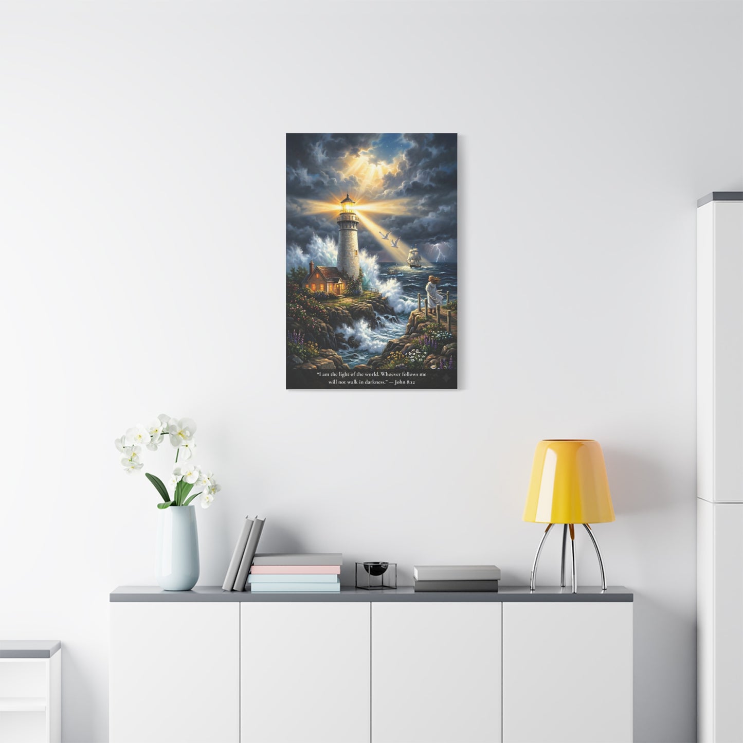 I Am the Light of the World — John 8:12 — Vibrant Edition — Christian Canvas Wall Art