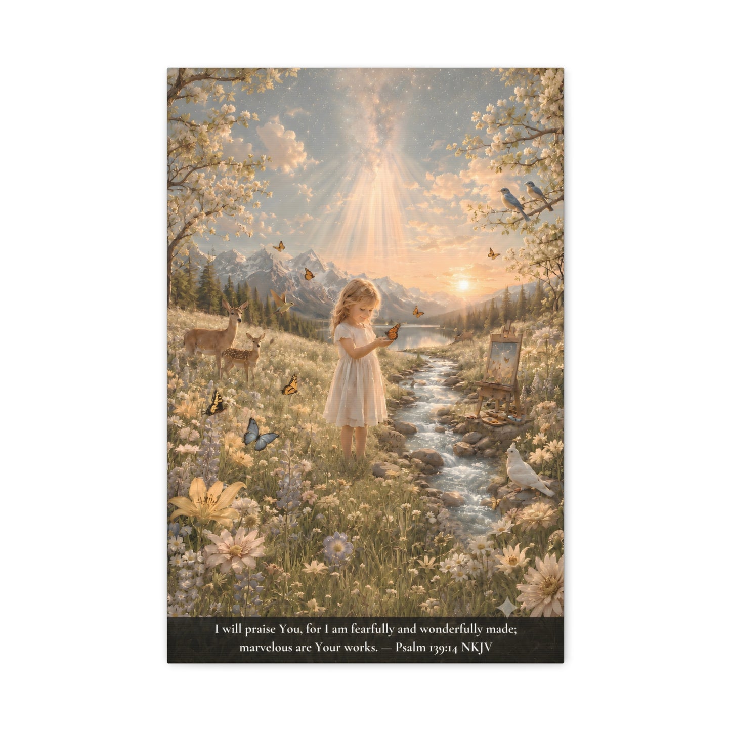 Fearfully and Wonderfully Made — Psalm 139:14 | Classic Christian Canvas Art