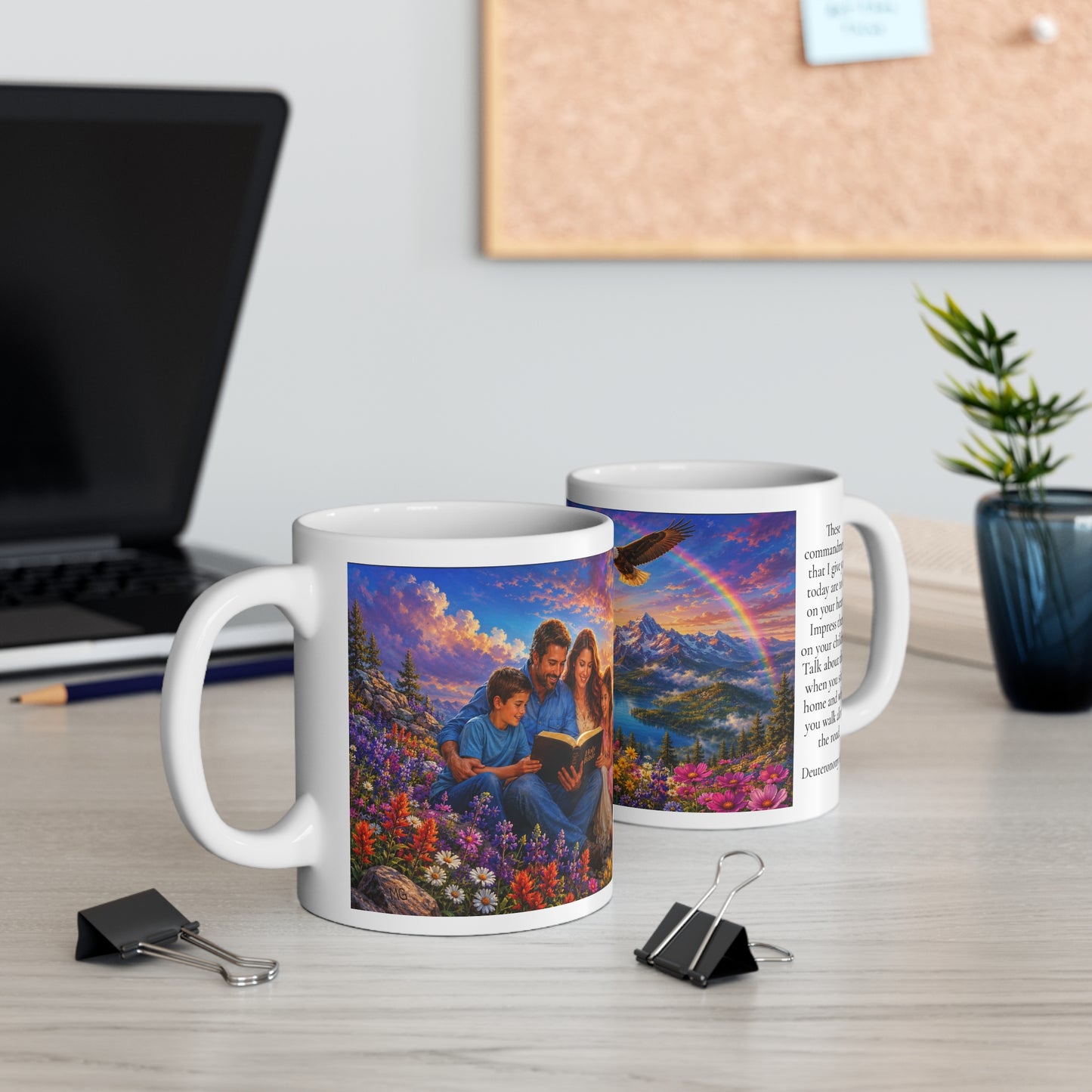 Impress Them on Your Children Coffee Mug 11oz — Deuteronomy 6:6-7 Christian Family Gift