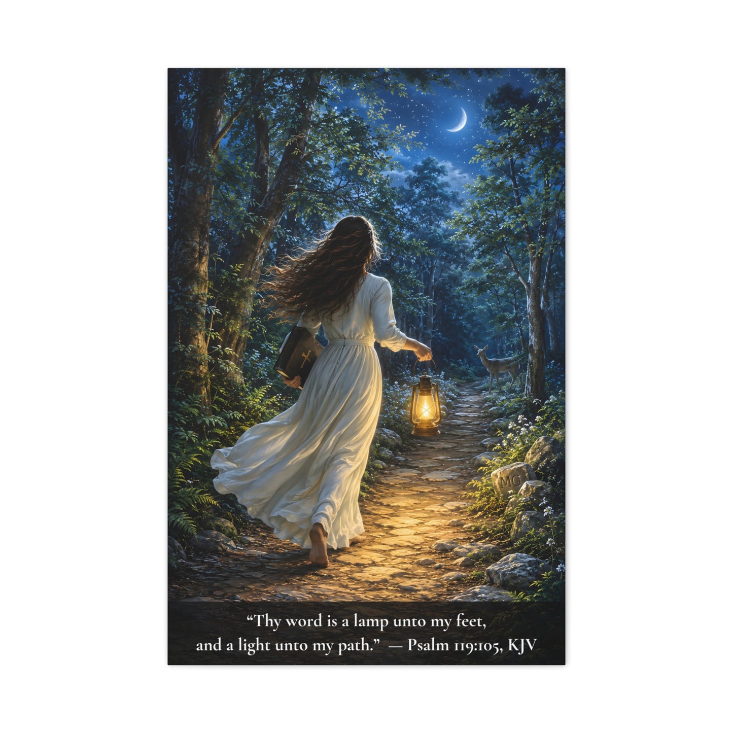 Thy Word Is a Lamp — Psalm 119:105 | Vibrant Christian Canvas Wall Art