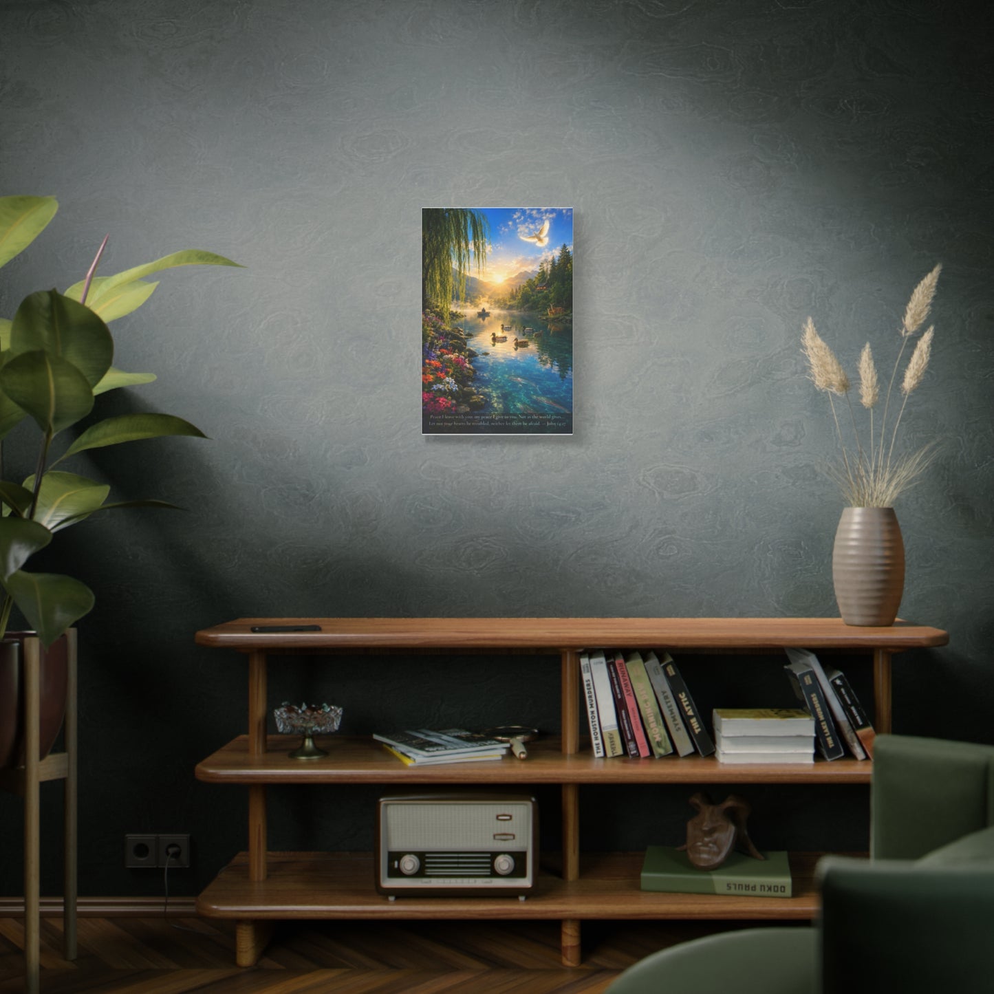 The Peace He Gives — Vibrant Canvas Wall Art | John 14:27