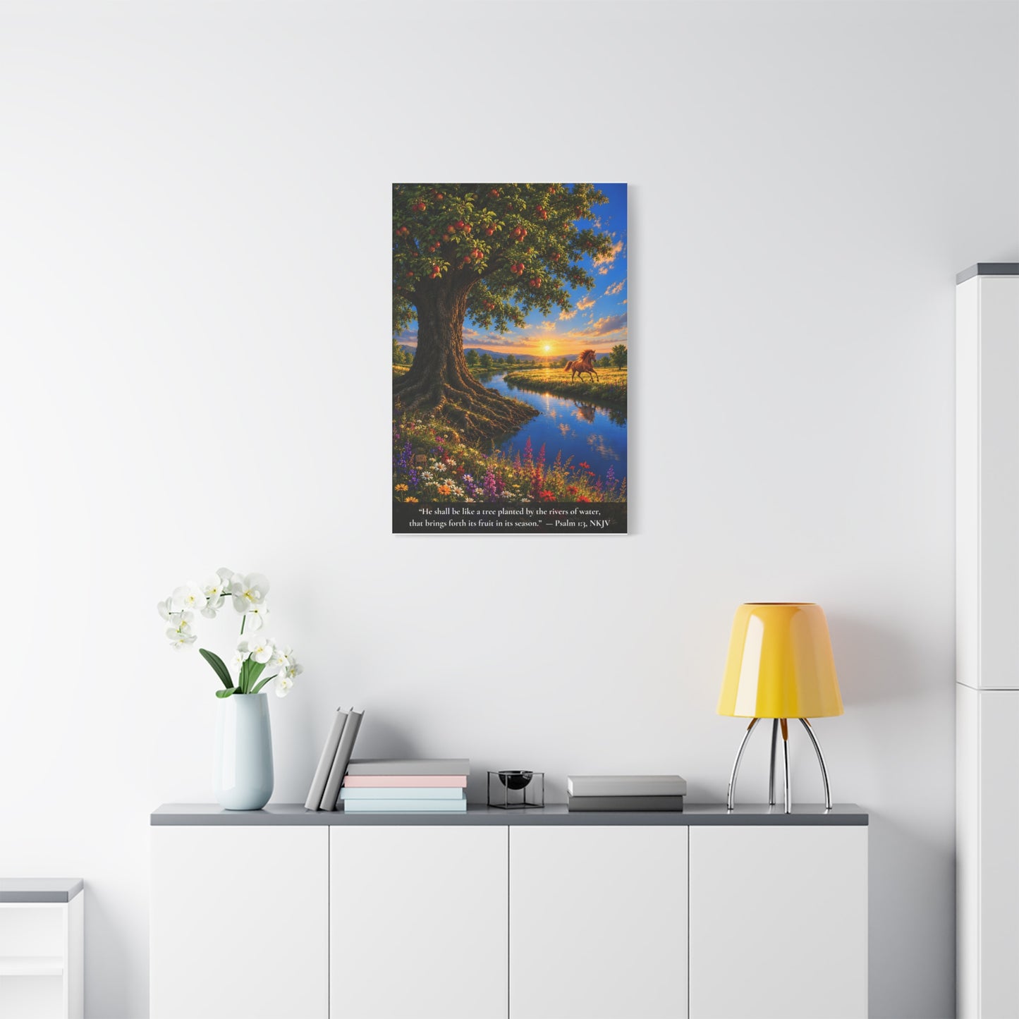 The River and the Tree — Vibrant Canvas Wall Art | Psalm 1:3