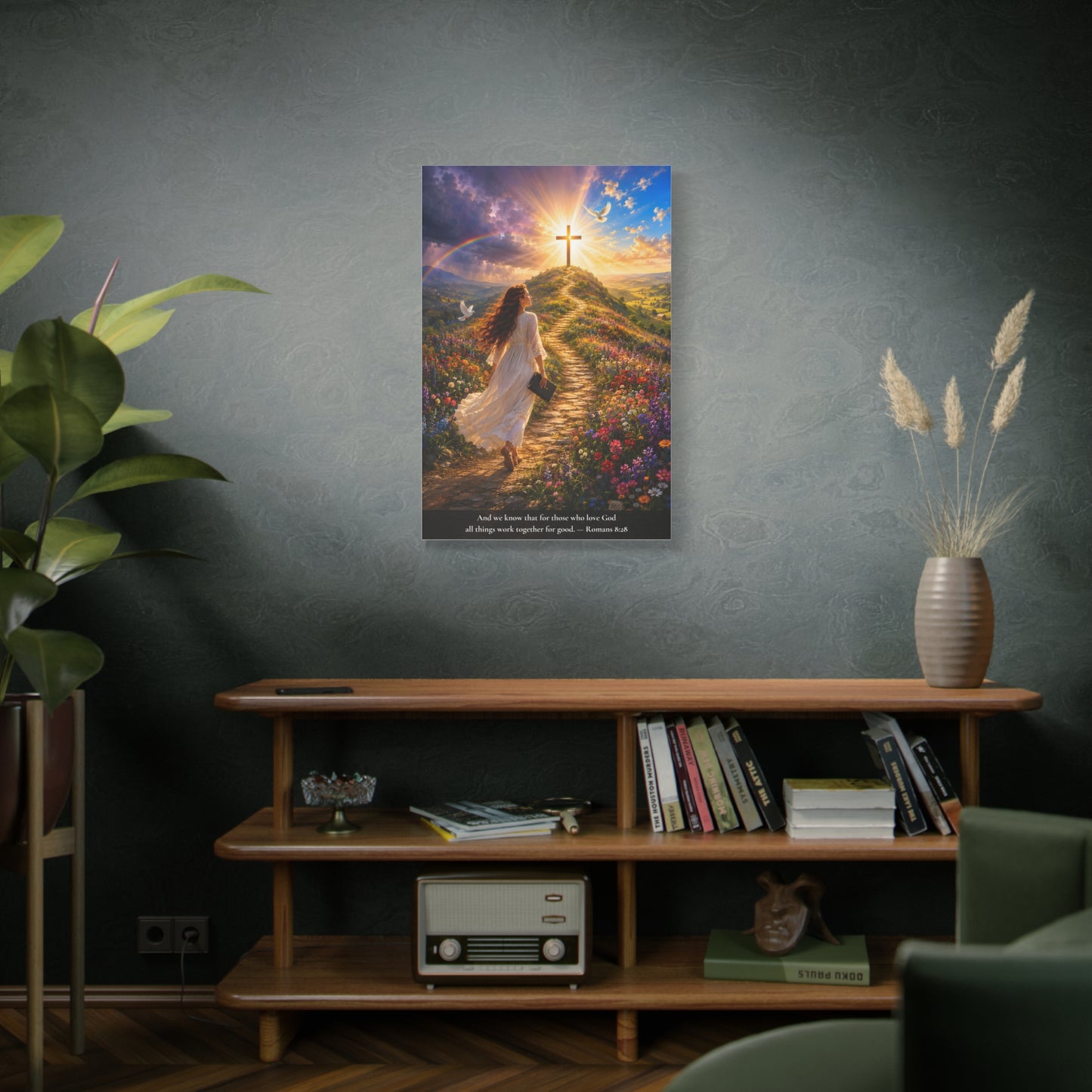All Things Work Together — Romans 8:28 — Vibrant Edition — Christian Canvas Wall Art