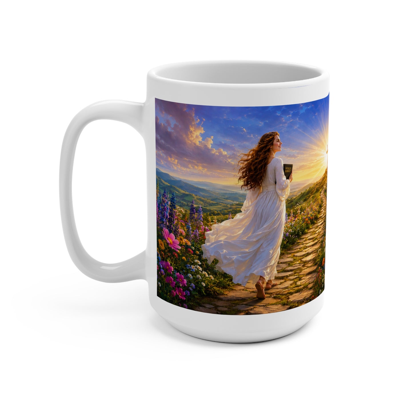 All Things Work Together Coffee Mug 15oz - Romans 8:28 Christian Gift