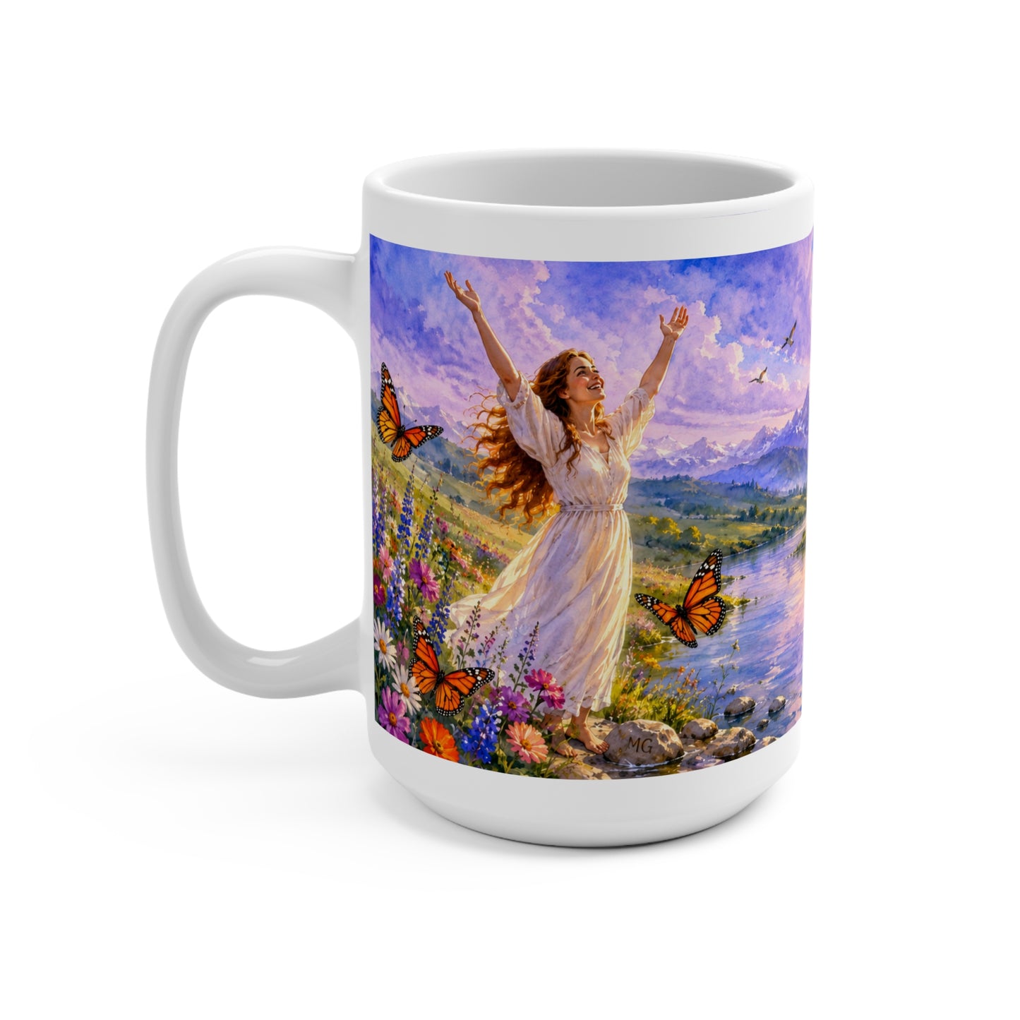 Filled With Joy Coffee Mug 15oz — Psalm 16:11 Christian Gift for Women