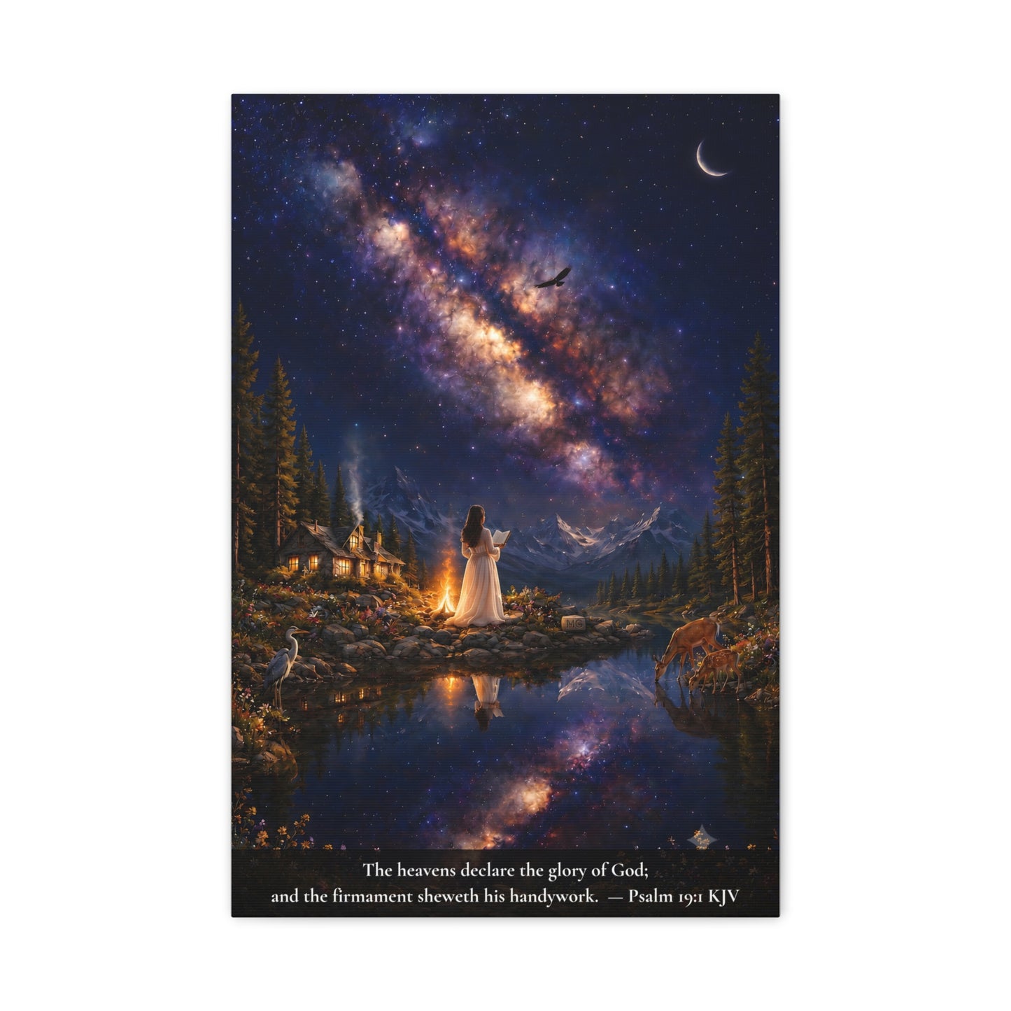 The Heavens Declare His Glory — Psalm 19:1 | Vibrant Christian Canvas Wall Art