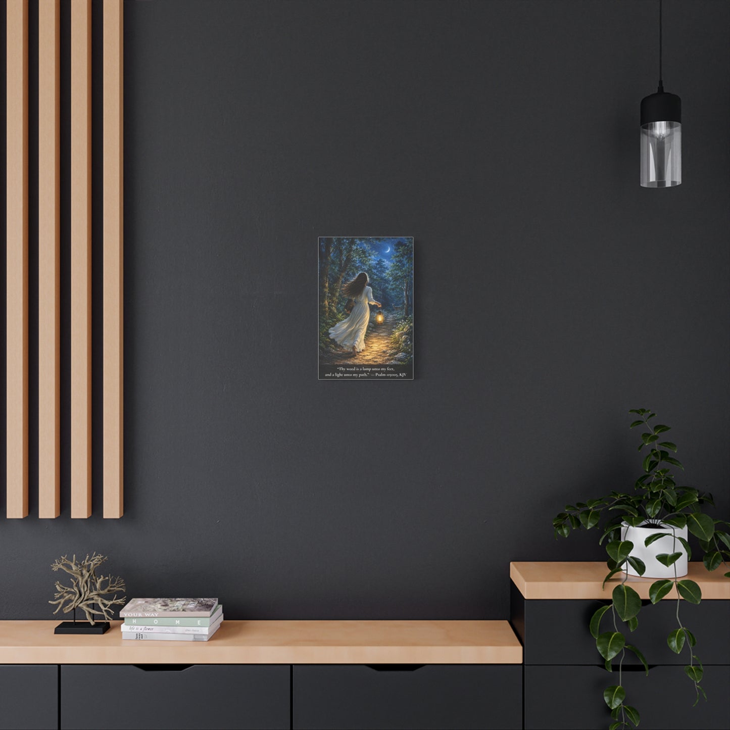 Thy Word Is a Lamp — Psalm 119:105 | Vibrant Christian Canvas Wall Art