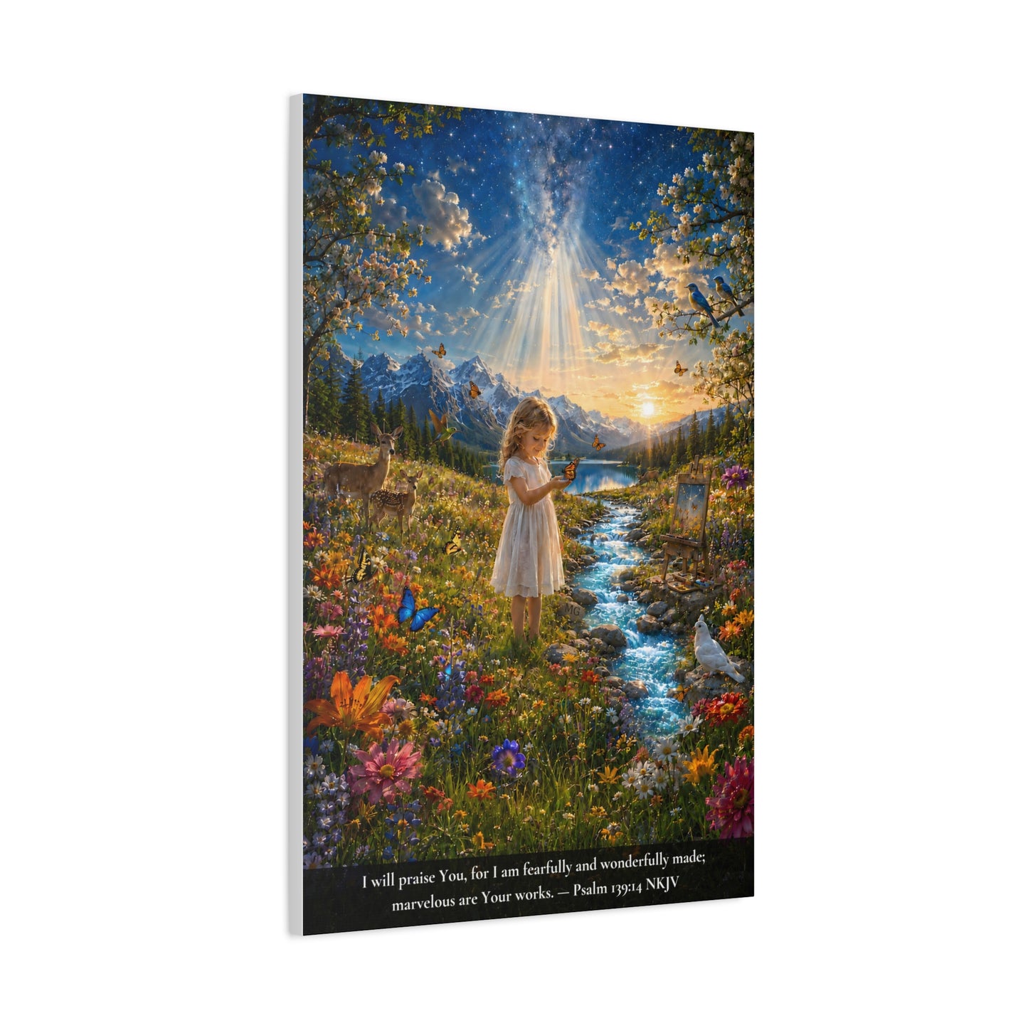 Fearfully and Wonderfully Made — Psalm 139:14 | Vibrant Christian Canvas Wall Art