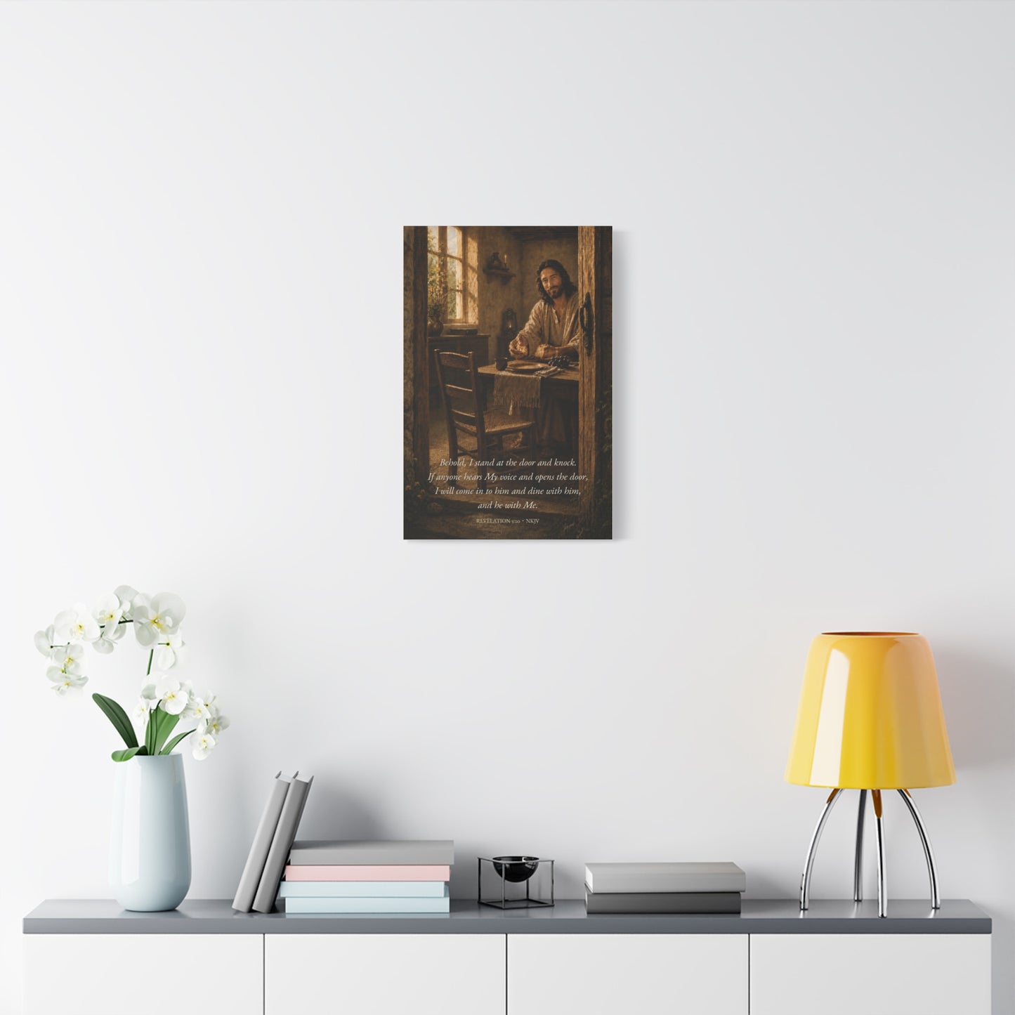 Behold I Stand at the Door — Revelation 3:20 | Quiet Grace Wall Art