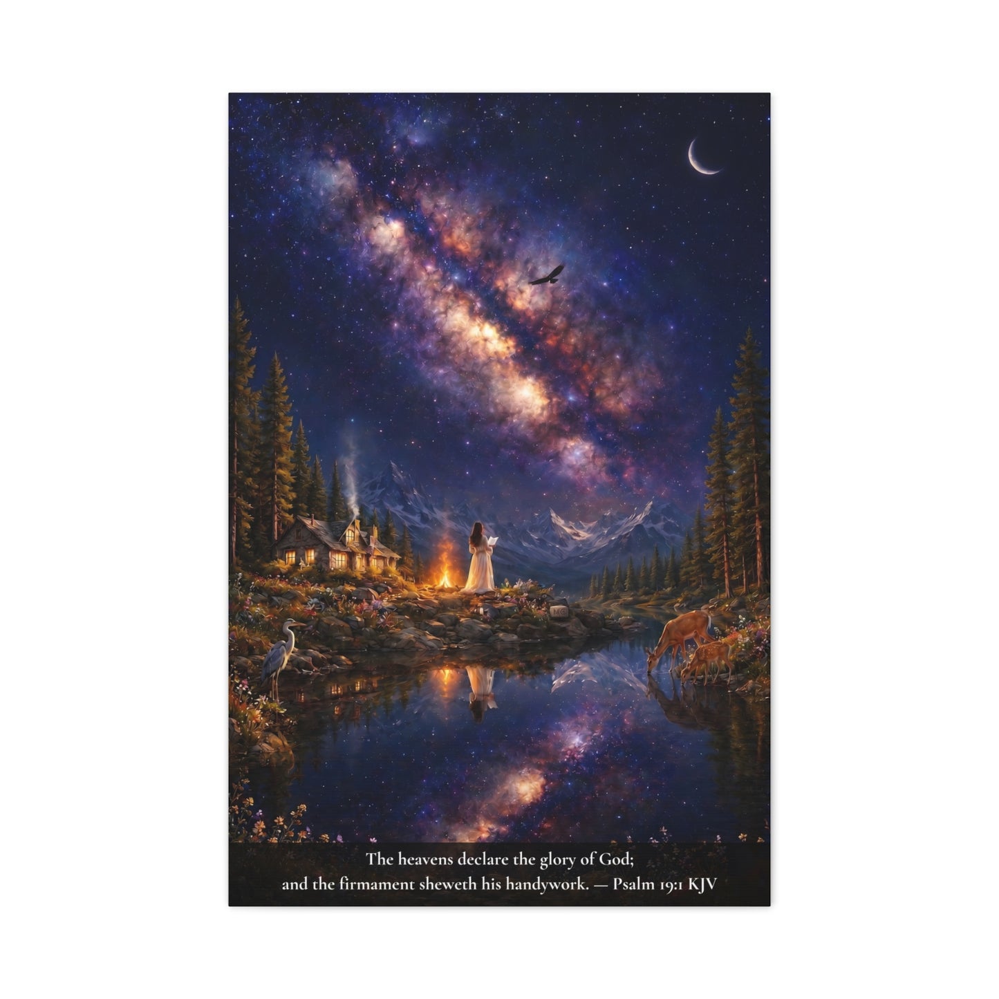 The Heavens Declare His Glory — Psalm 19:1 | Vibrant Christian Canvas Wall Art