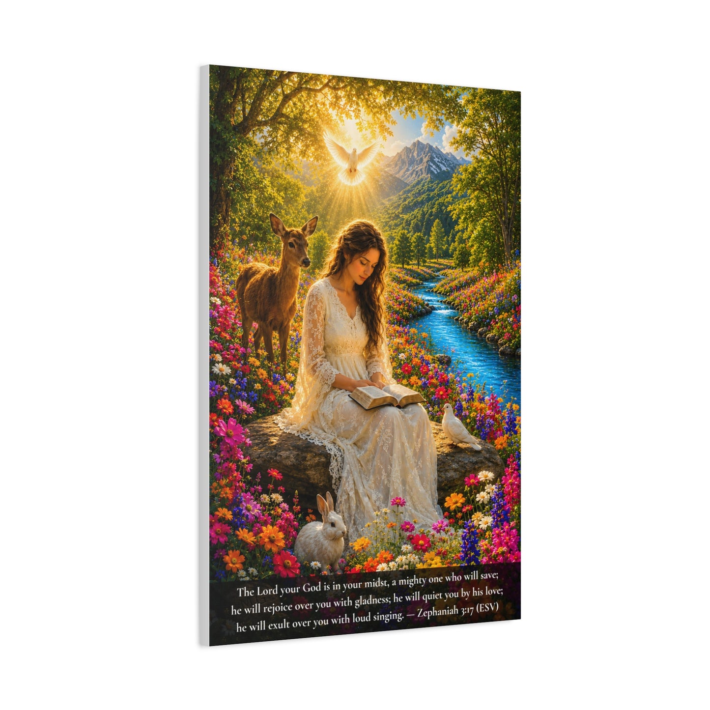 Quieted By His Love — Vibrant Canvas Wall Art | Zephaniah 3:17