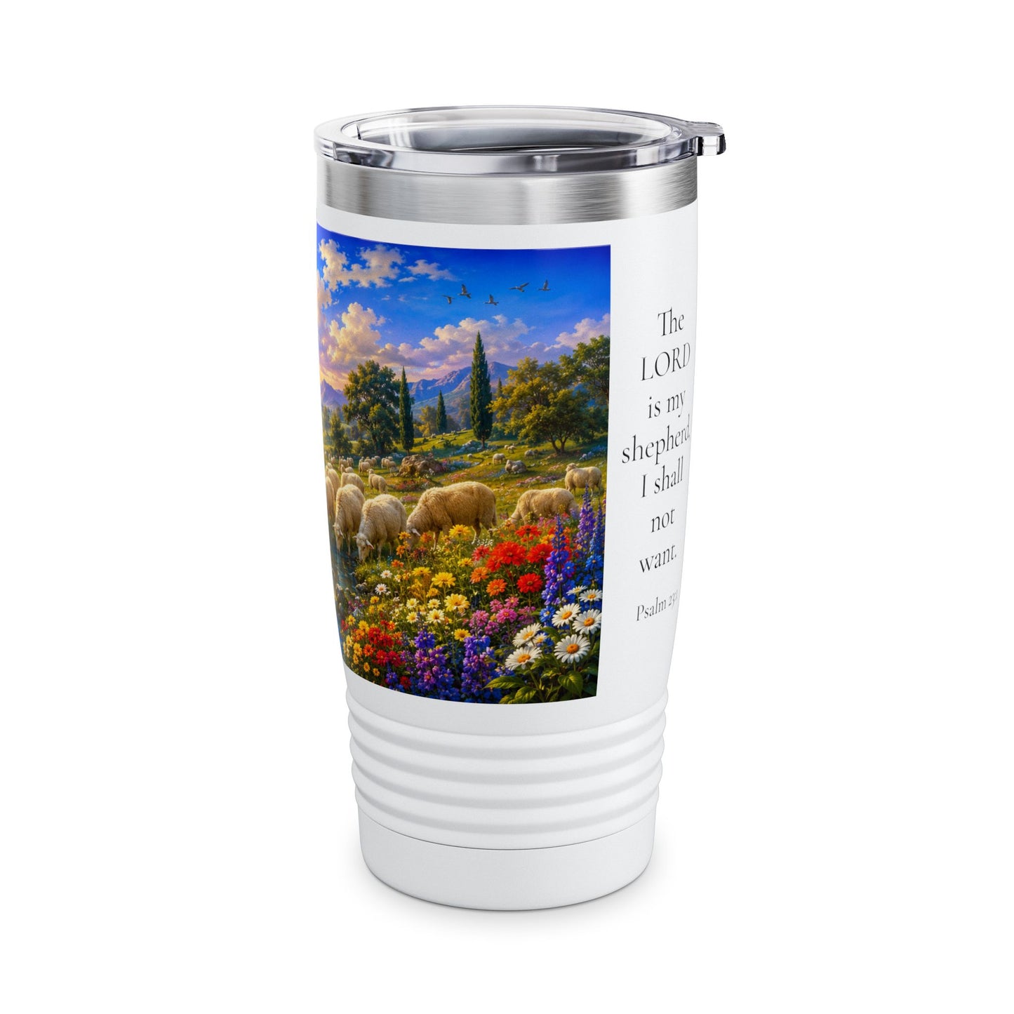 The Lord Is My Shepherd Tumbler 20oz - Psalm 23:1 Christian Gift