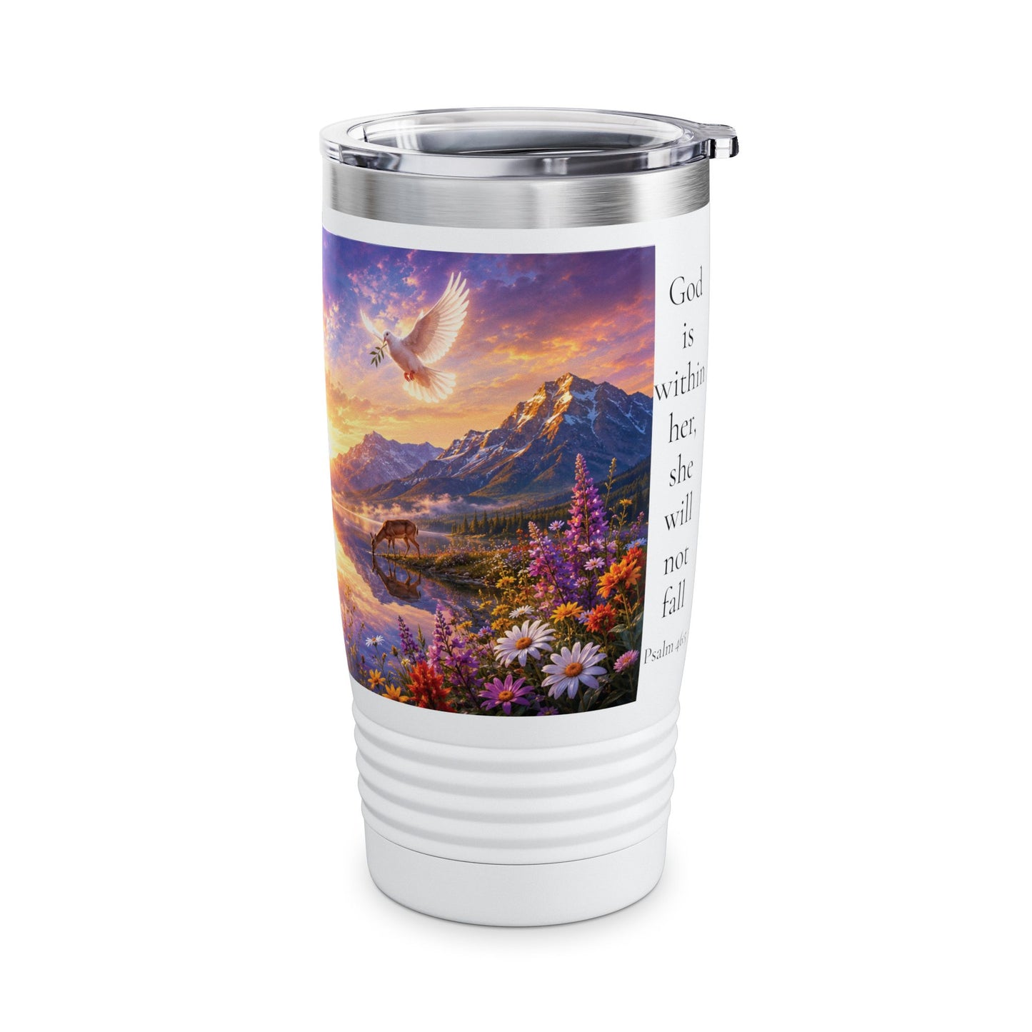 God Is Within Her Tumbler 20oz - Psalm 46:5 Christian Gift