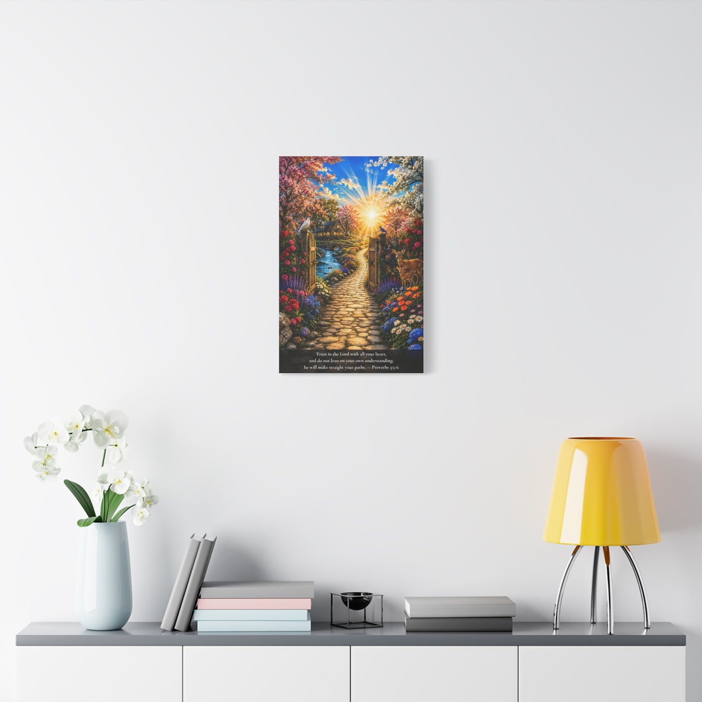 Trust in the Lord — Proverbs 3:5-6 — Vibrant Edition — Christian Canvas Wall Art