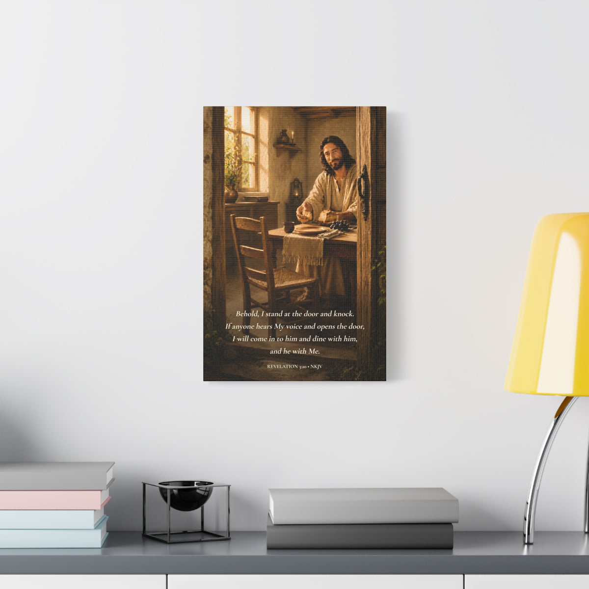 Behold I Stand at the Door — Revelation 3:20 | Quiet Grace Wall Art