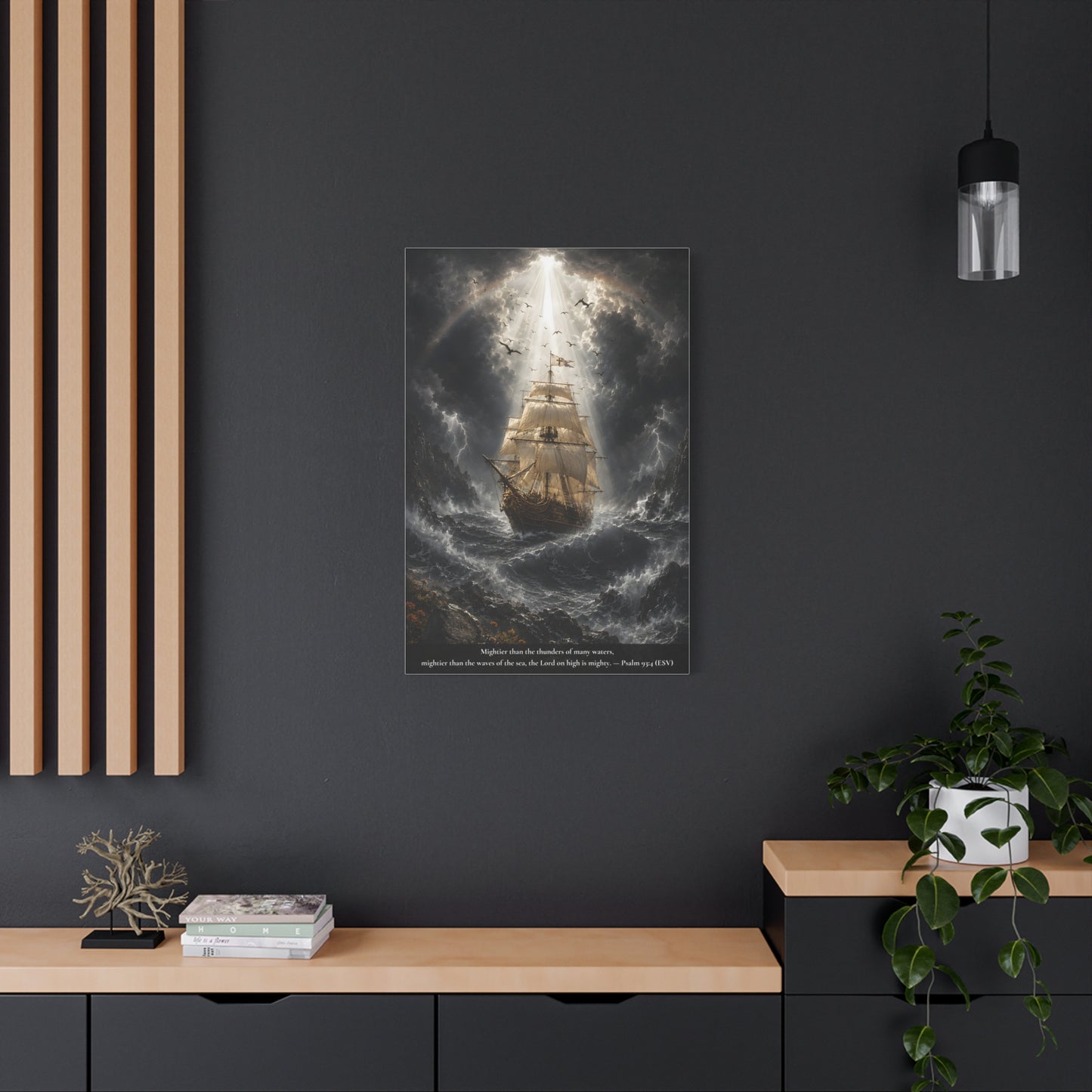 Protection Through the Storm — Classic Canvas Wall Art | Psalm 93:4
