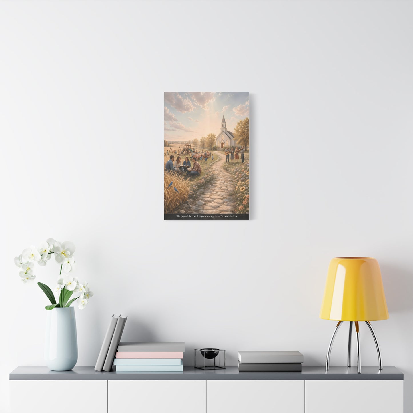 The Joy of the Lord — Nehemiah 8:10 — Classic Edition — Christian Canvas Wall Art