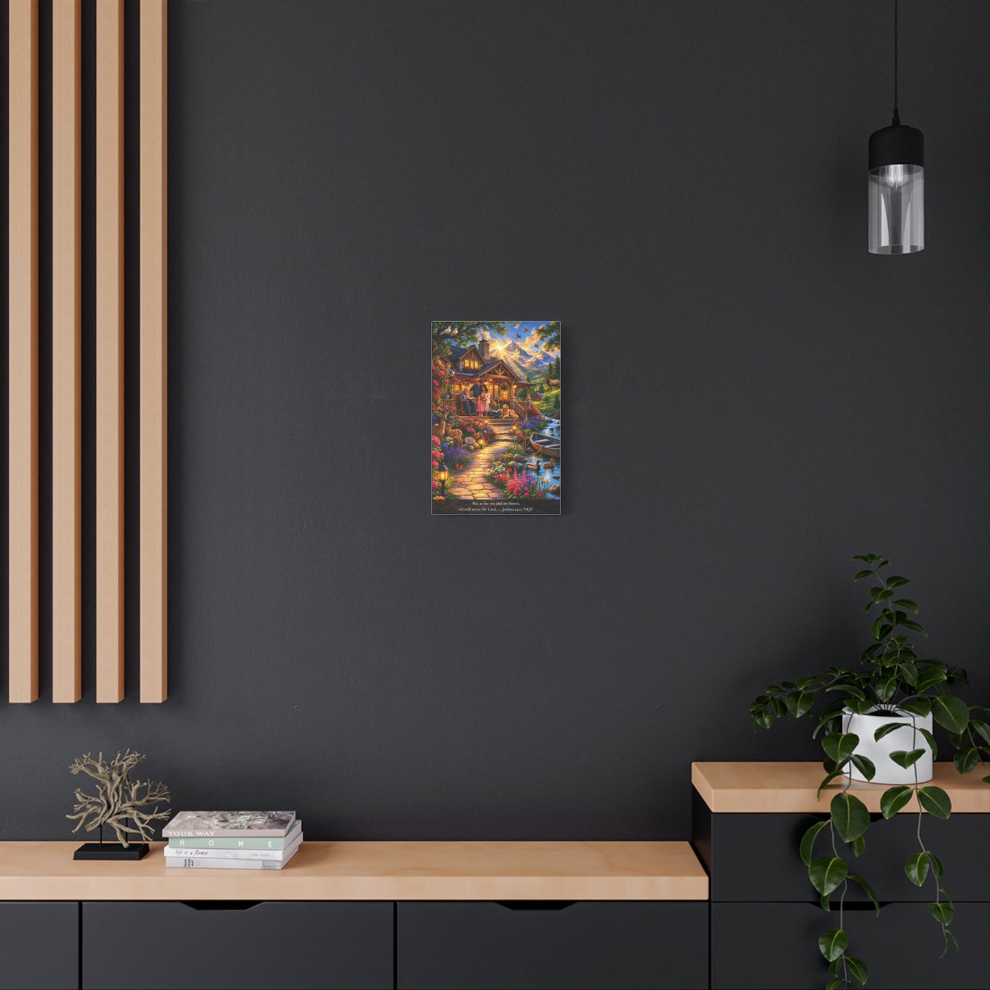 As for Me and My House — Joshua 24:15 | Vibrant Christian Canvas Wall Art
