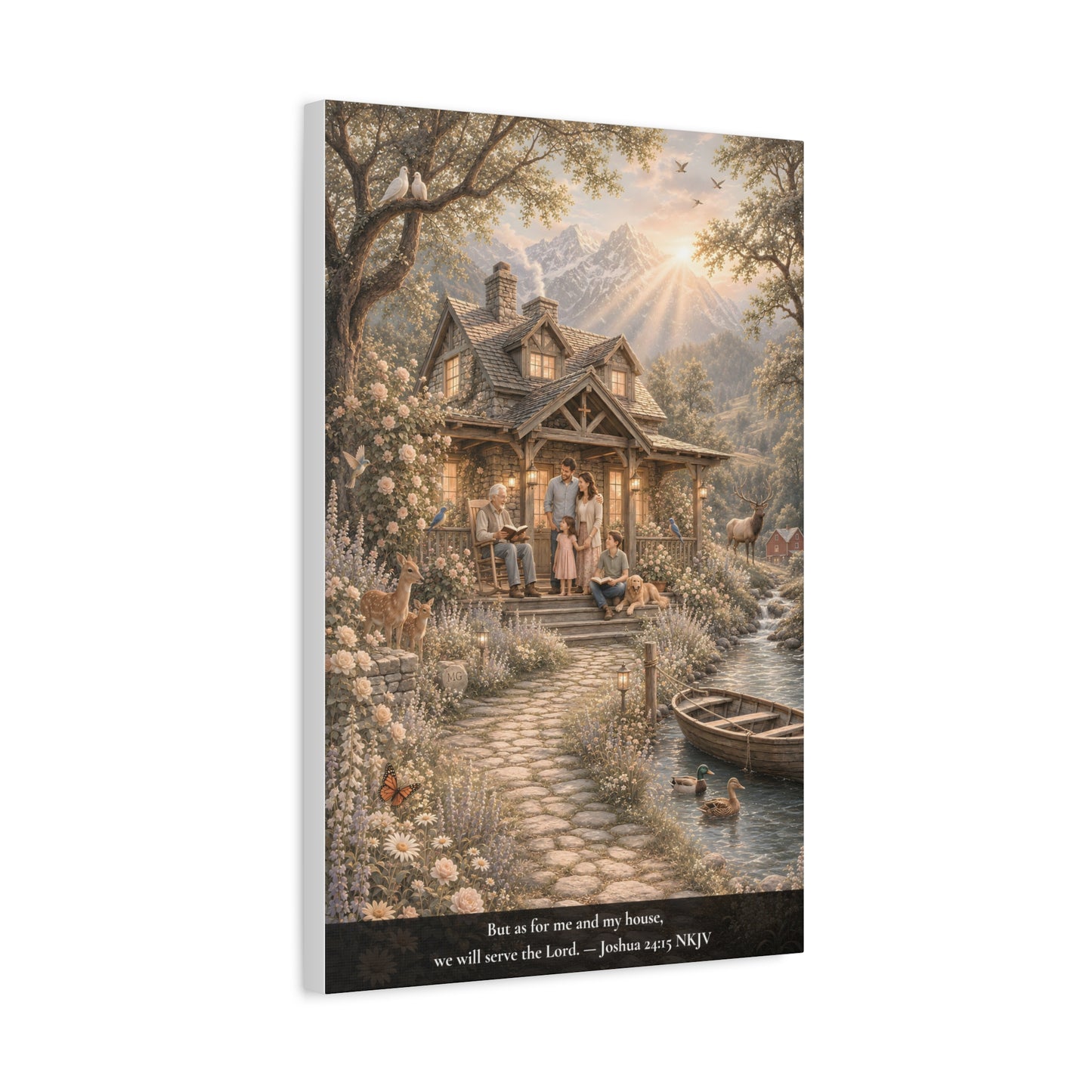 As for Me and My House — Joshua 24:15 | Classic Christian Canvas Art