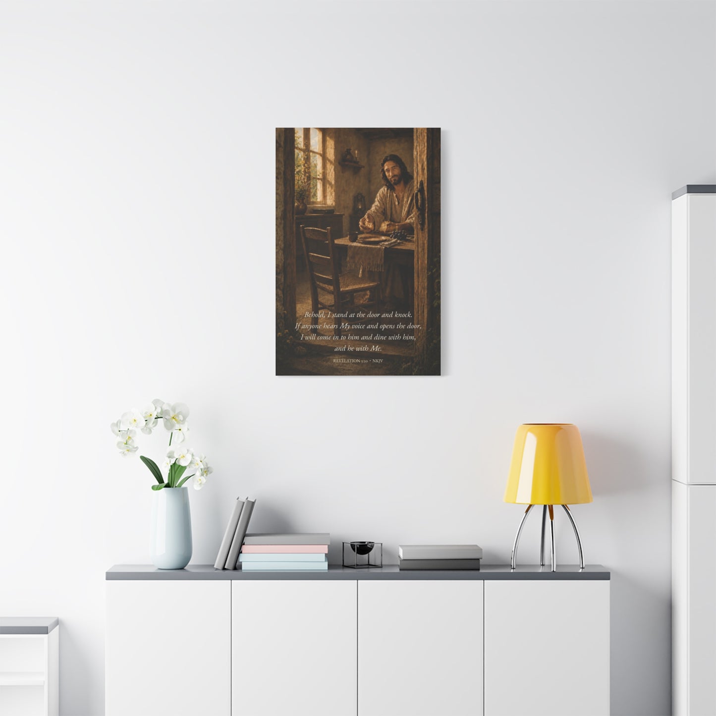 Behold I Stand at the Door — Revelation 3:20 | Quiet Grace Wall Art