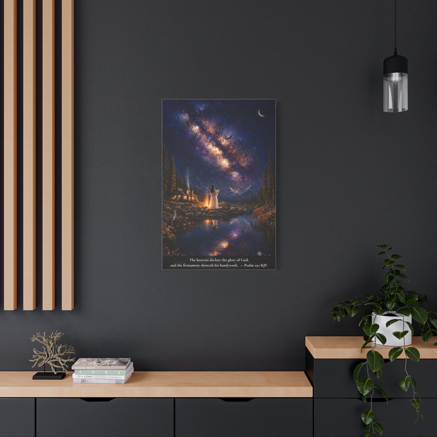 The Heavens Declare His Glory — Psalm 19:1 | Vibrant Christian Canvas Wall Art