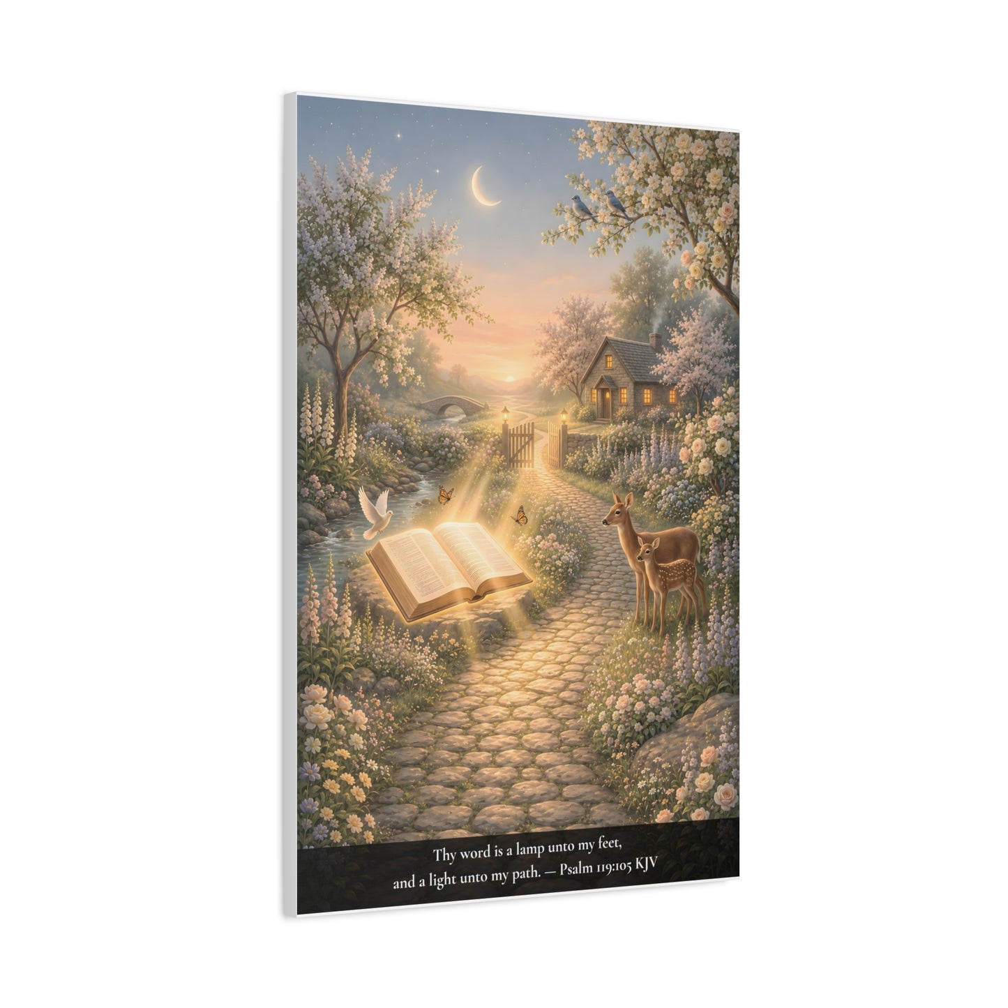 Thy Word Is a Lamp — Psalm 119:105 | Classic Christian Canvas Art