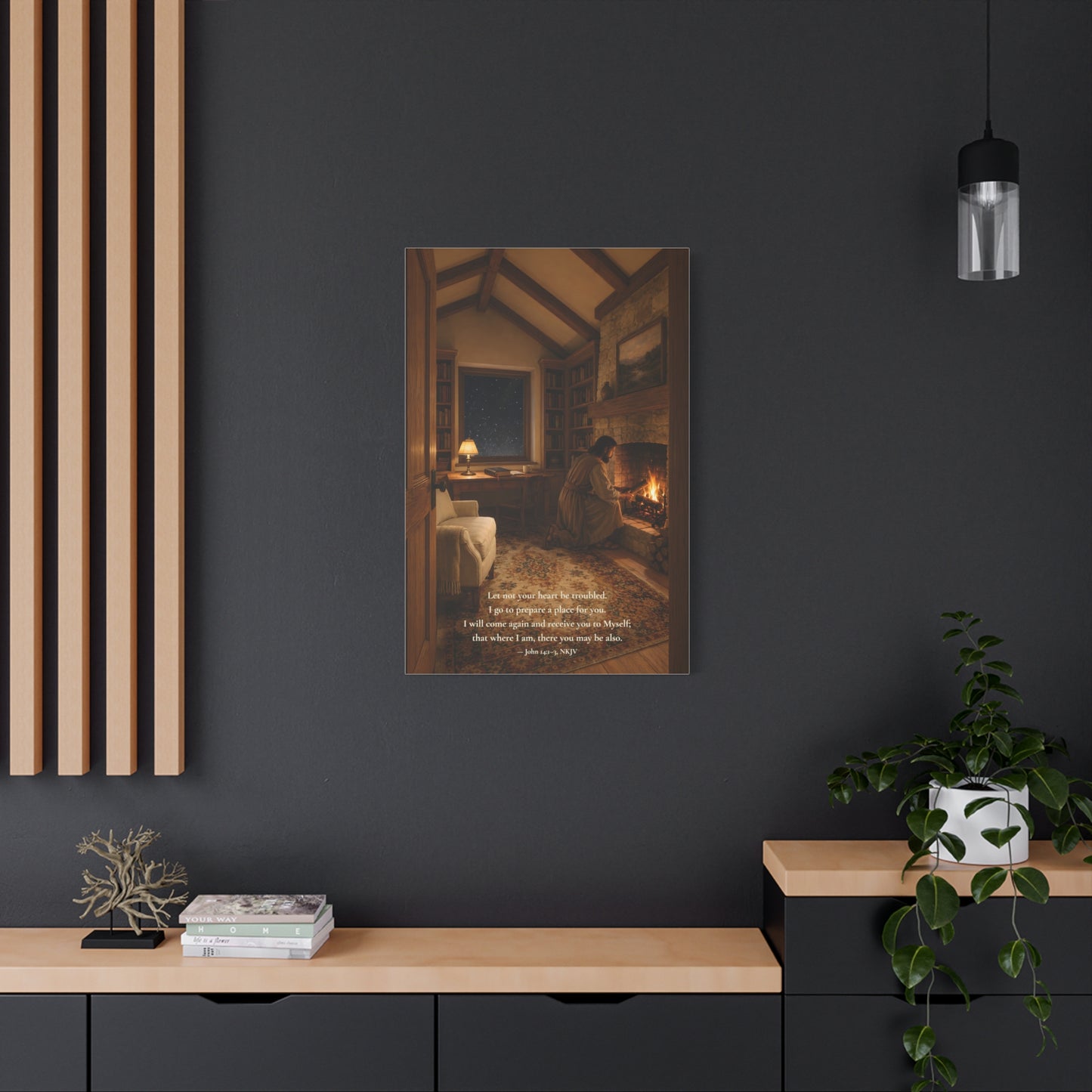 I Go To Prepare A Place For You — John 14:1–3 | Quiet Grace Canvas Wall Art
