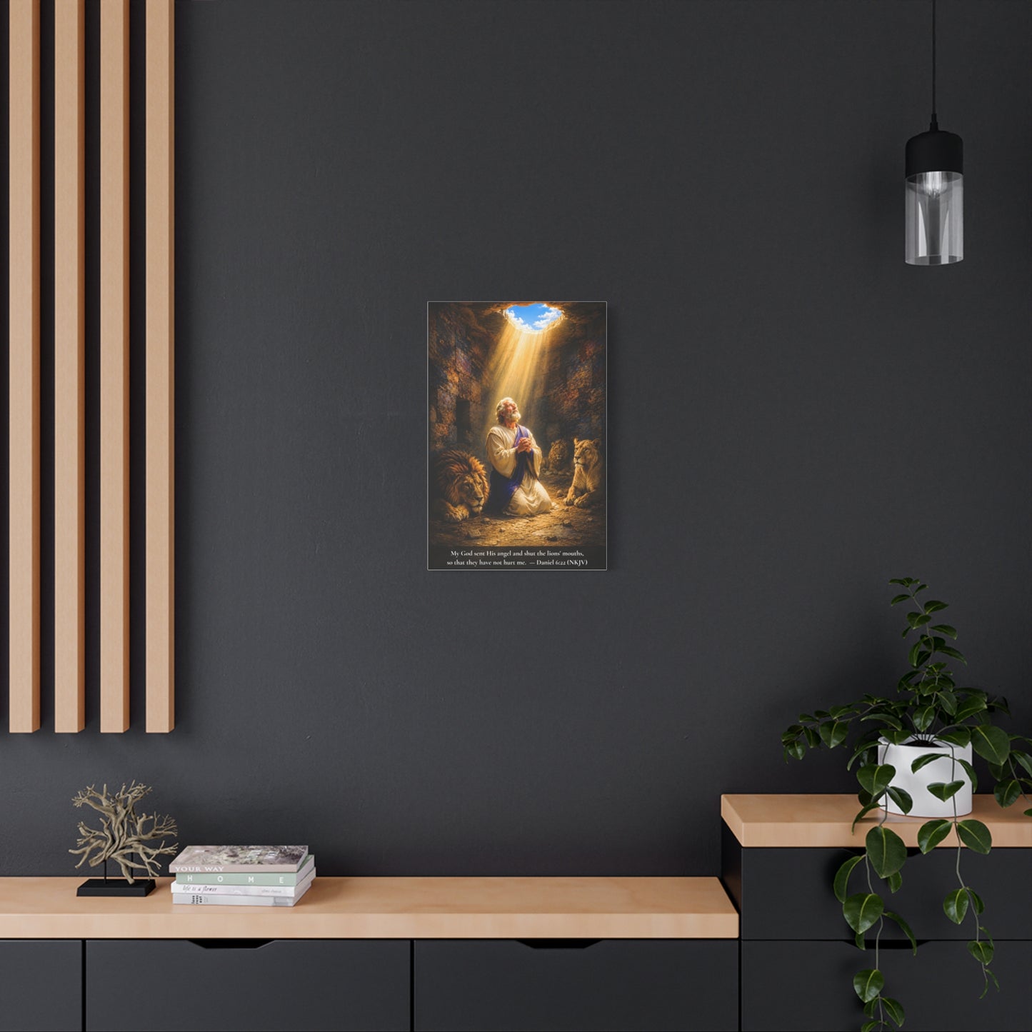 Daniel in the Lions' Den — Daniel 6:22 | Vibrant Christian Canvas Wall Art