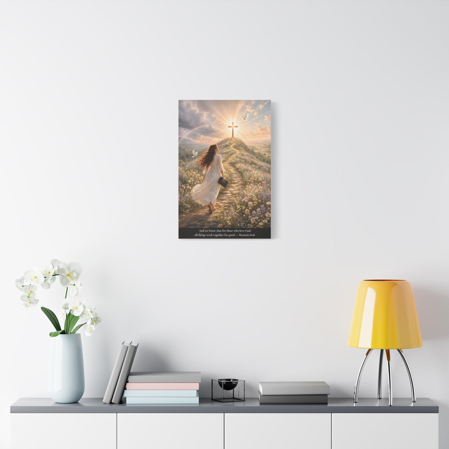 All Things Work Together — Romans 8:28 — Classic Edition — Christian Canvas Wall Art