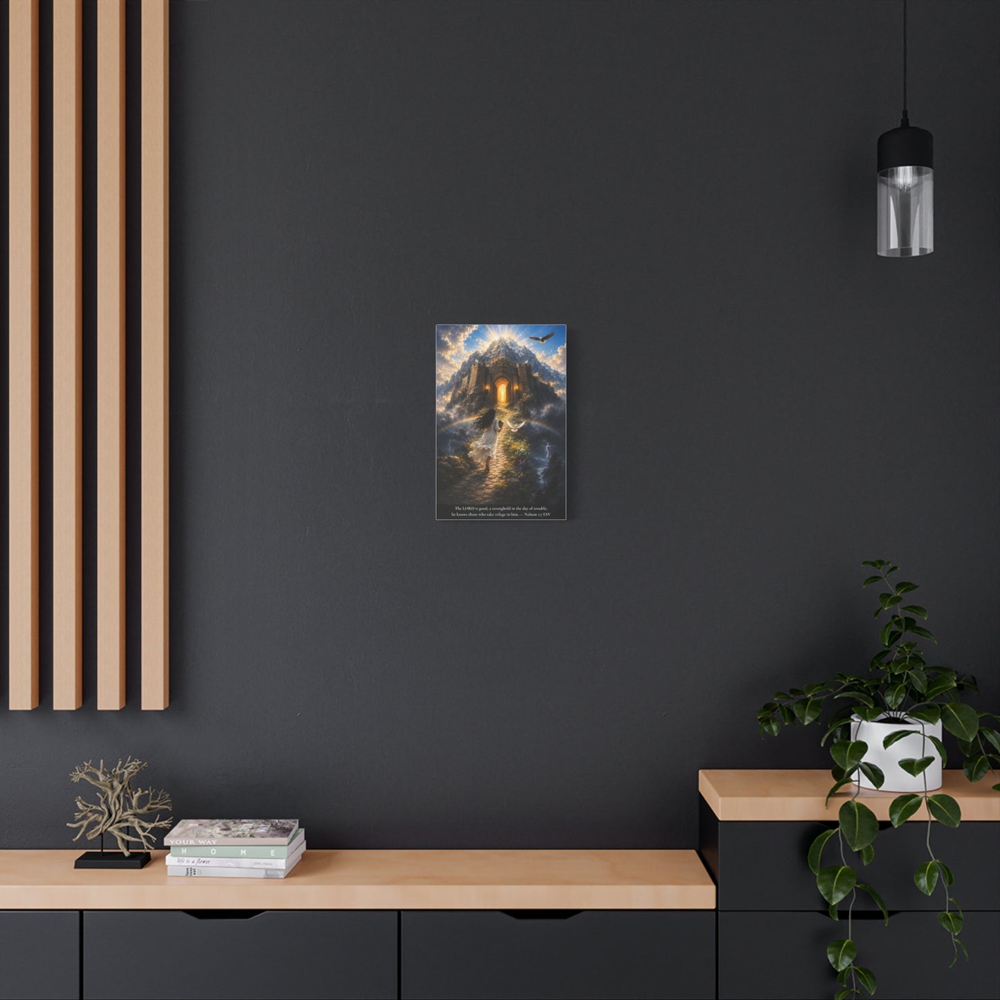 The Lord Is Good — A Stronghold in the Day of Trouble | Nahum 1:7 | Vibrant Christian Canvas Wall Art
