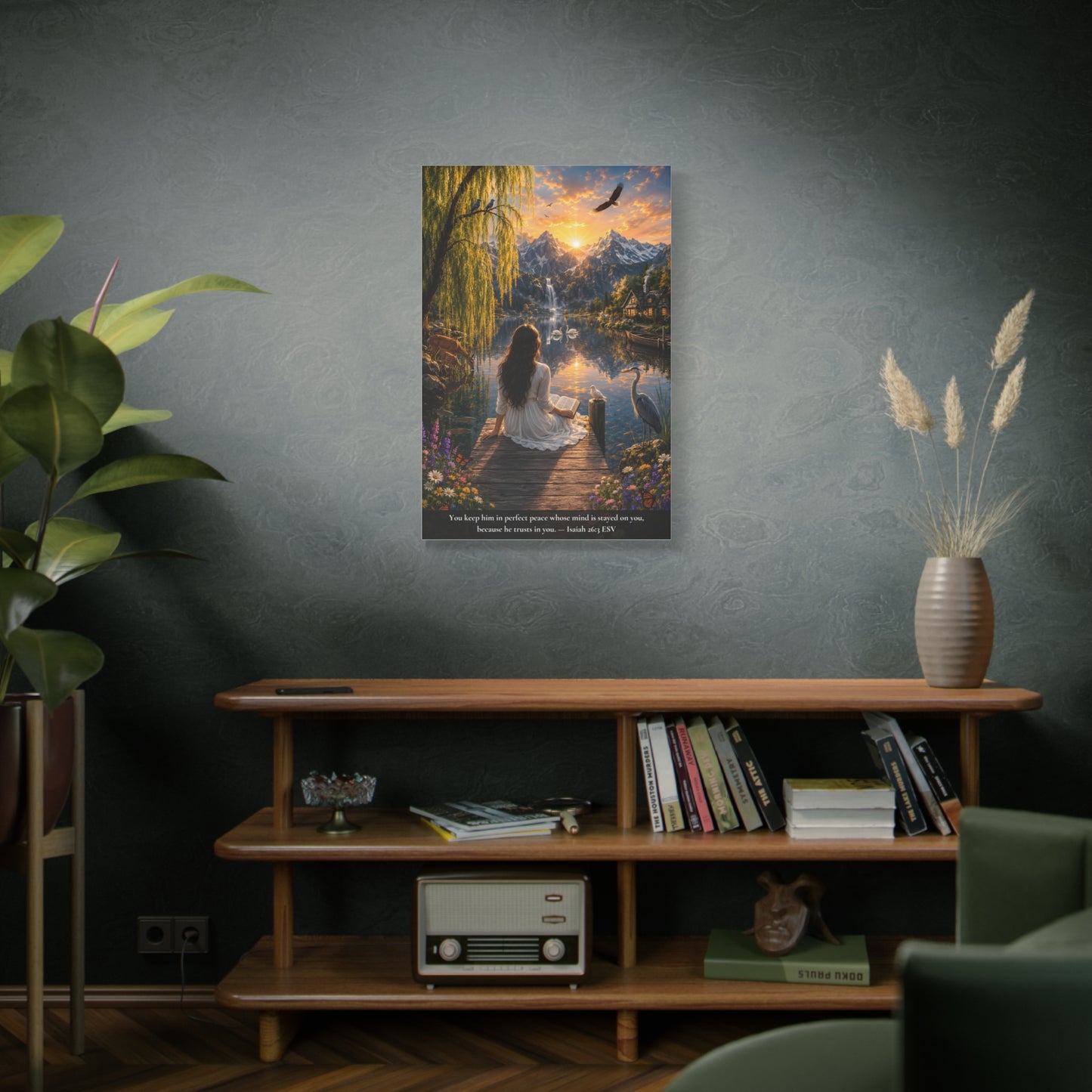 Kept in Perfect Peace — Isaiah 26:3 | Vibrant Christian Canvas Wall Art