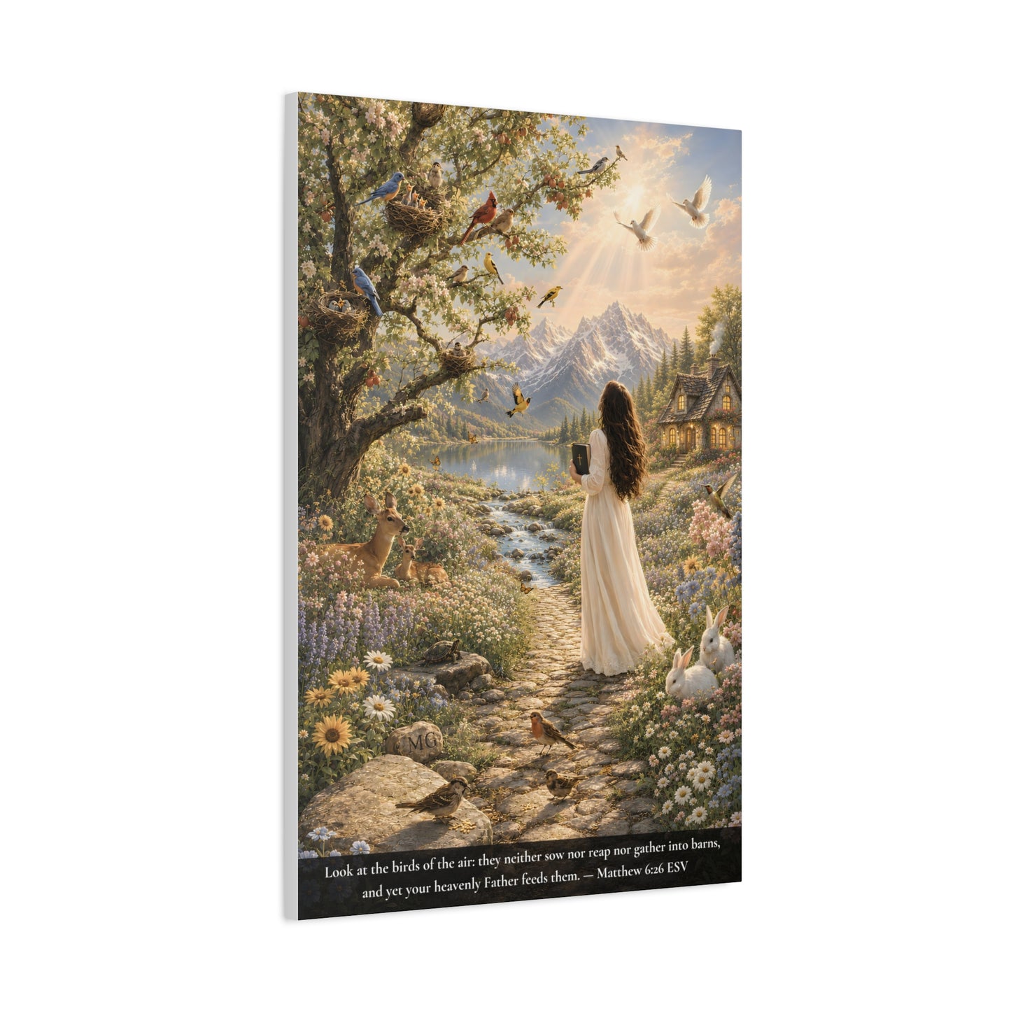 Consider the Birds of the Air — Matthew 6:26 | Classic Christian Canvas Art