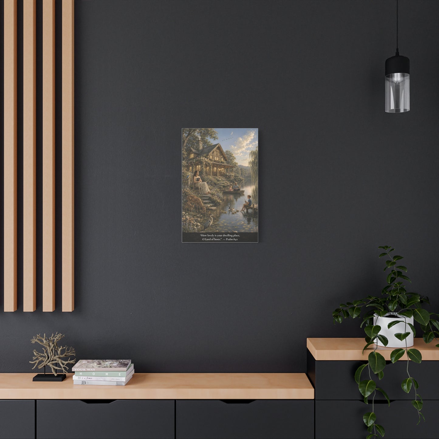How Lovely Is Your Dwelling Place — Psalm 84:1 — Classic Edition — Christian Canvas Wall Art