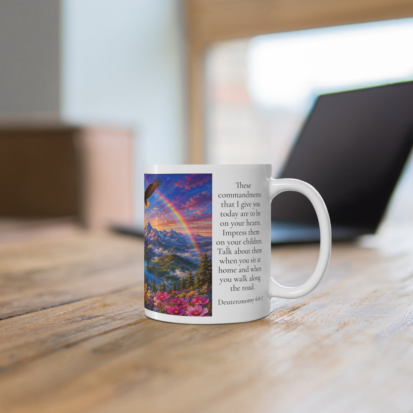 Impress Them on Your Children Coffee Mug 11oz — Deuteronomy 6:6-7 Christian Family Gift
